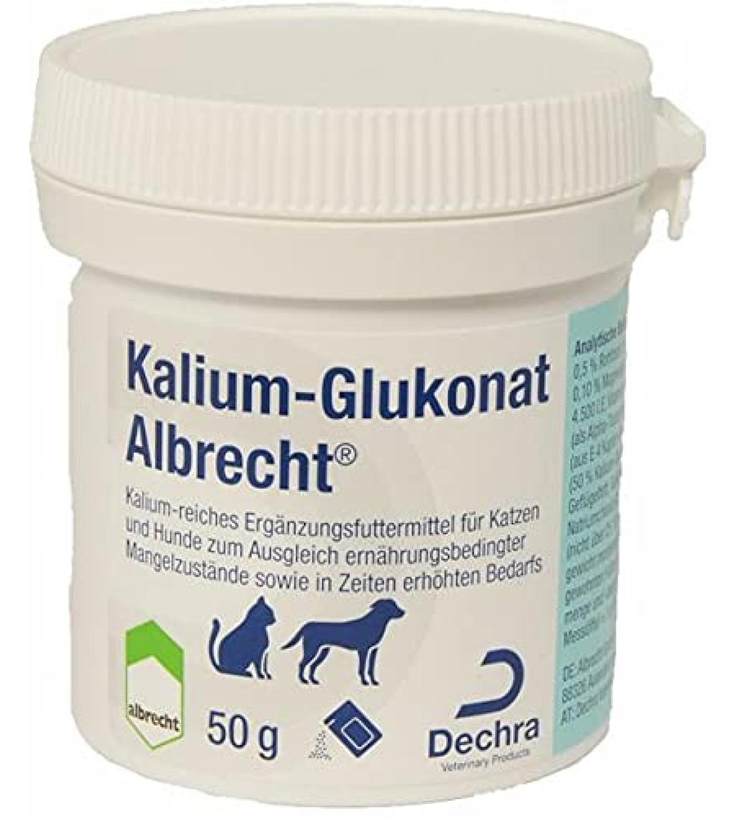 Albrecht Dechra - Potassium Gluconate Supplementary Feed for Cats and Dogs 50g