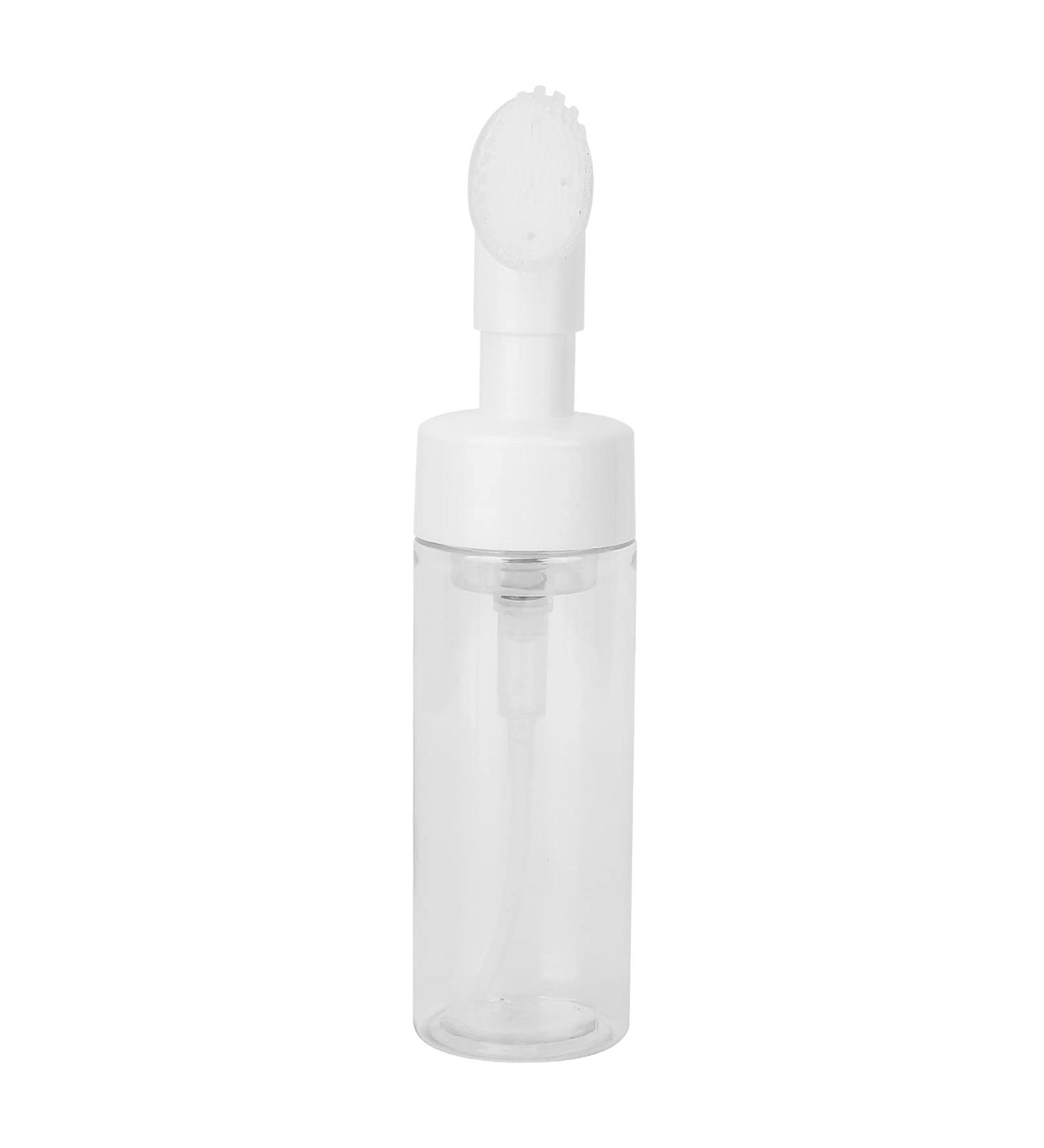 Verdant Touch Facial Cleanser Foaming Bottle Silicone Brush Mousse Foaming Bottle 200ML Empty Refillable Facial Cleanser Foaming Bottle with Transparent Design - Buy Online on GoSupps.com