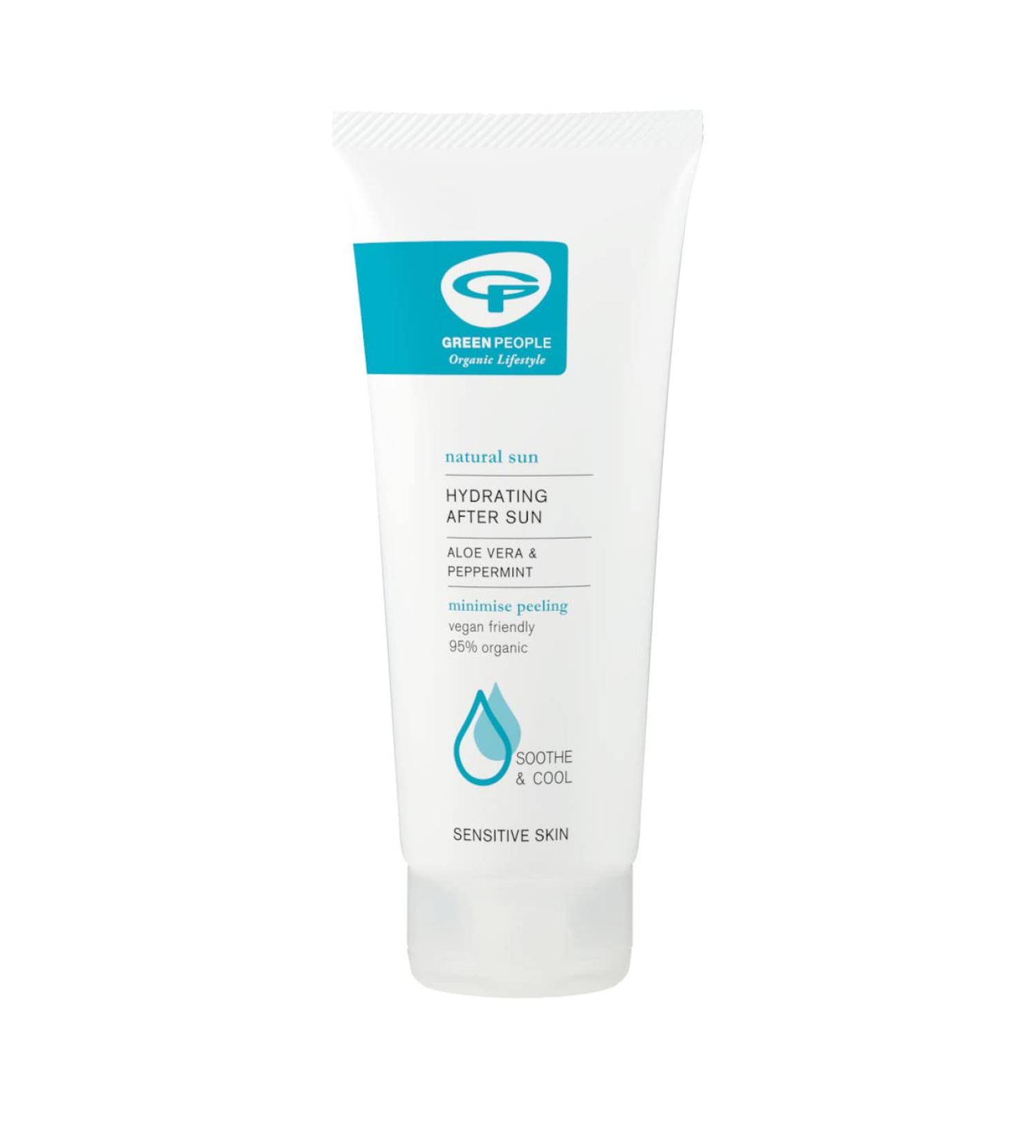 Green People Hydrating After Sun 200ml | Natural Organic After Sun Lotion | Hydrating Body Cream to Prolong Tan | Featuring Soothing Aloe Vera Cooling Mint & Calming Chamomile | Vegan Cruelty Free Peppermint 200 ml (Pack of 1) - Buy Online on GoSupps.com