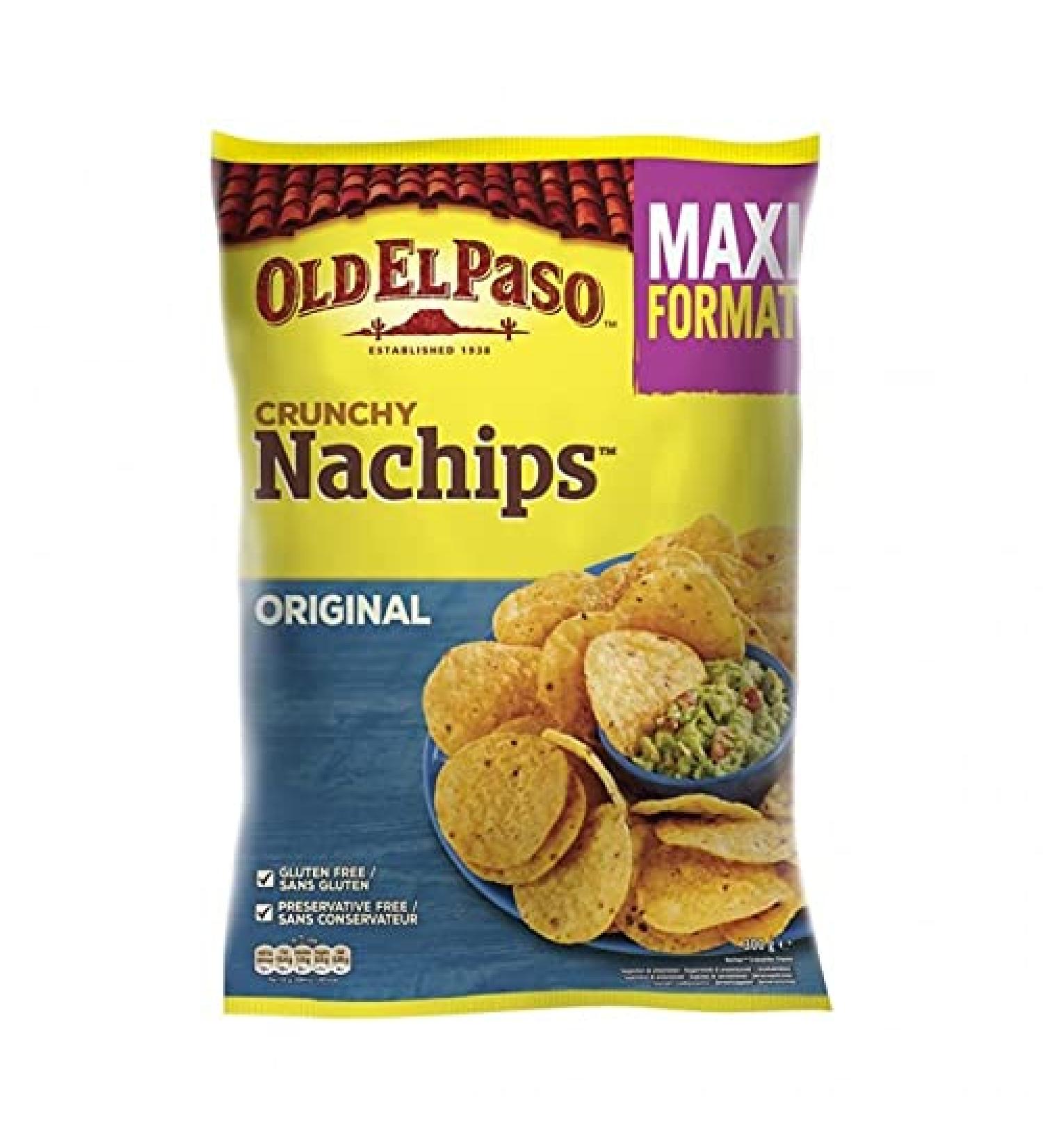 Old El Paso Crunchy Nachips Original Maxi Format 300g (pack of 3)