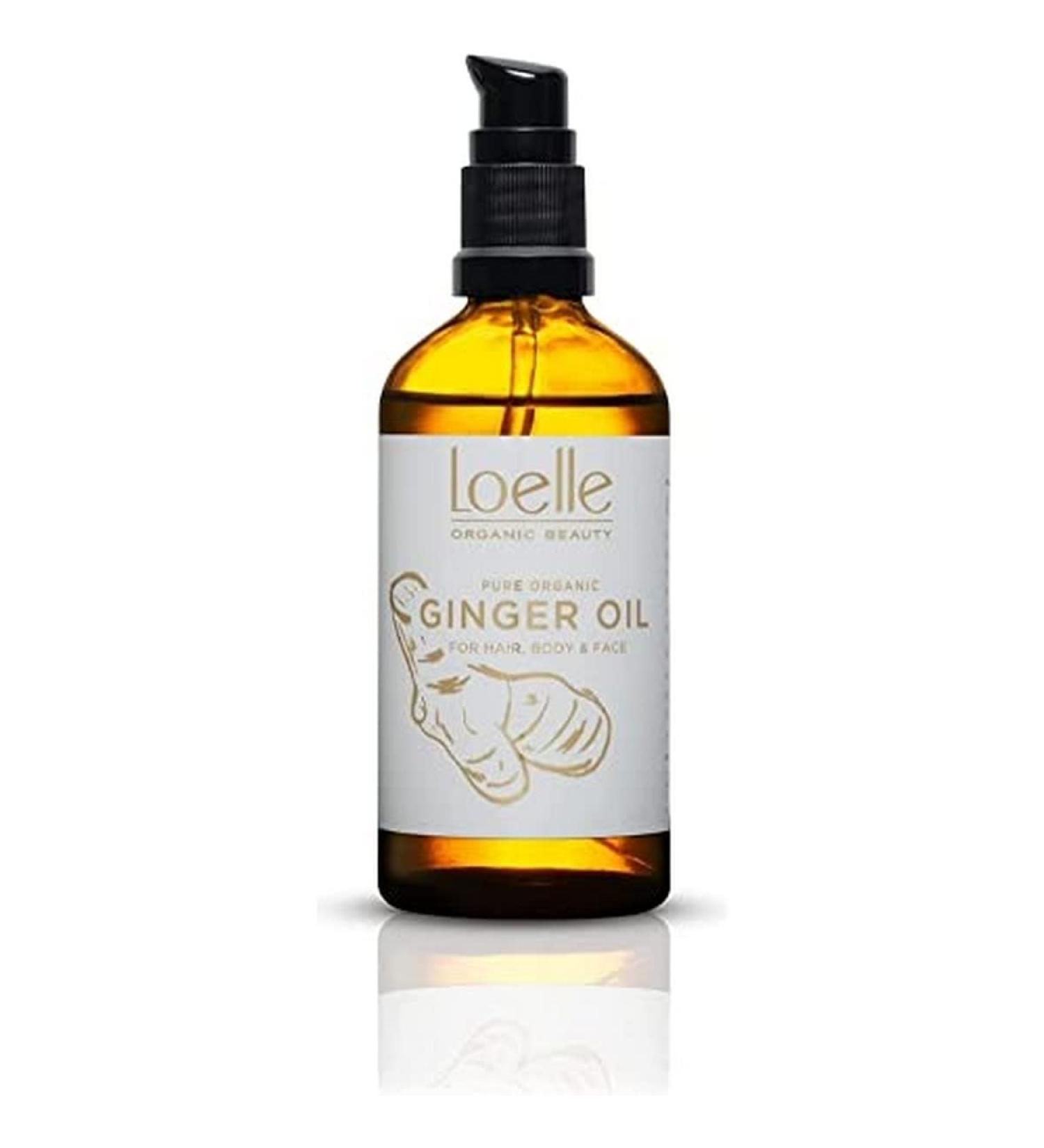 Loelle Ginger Oil - Organic Healing Massage Oil for Muscle Pain Relief (100ml) - Spicy & Stimulating Moisture Care - Buy Online on GoSupps.com