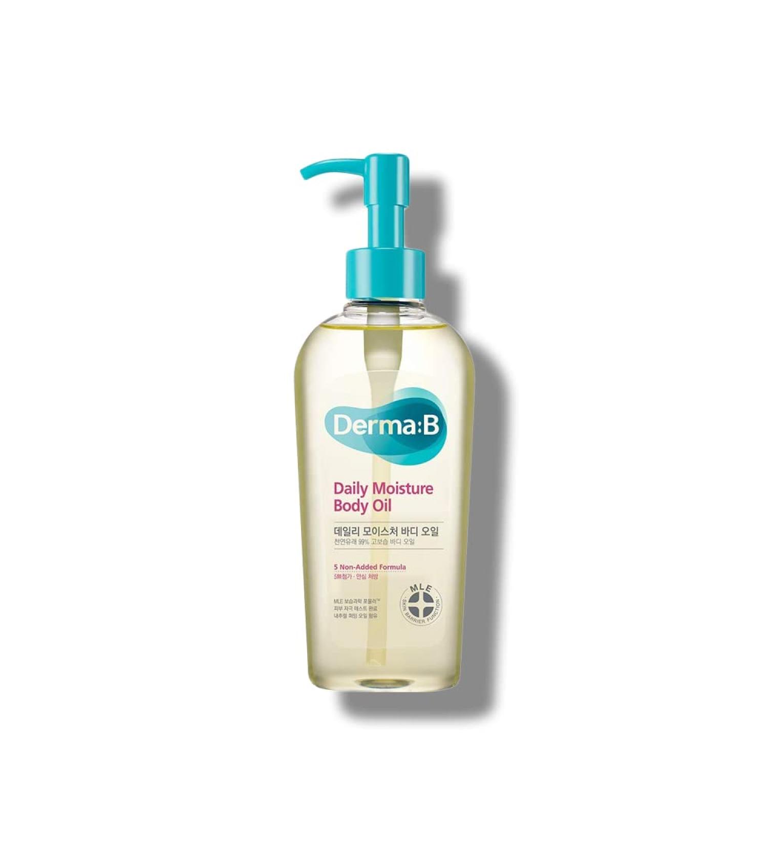 Derma:B Daily Moisture Body Oil 6.76 fl oz - Hydrating Skin Care for All Day Moisture - Buy Online on GoSupps.com