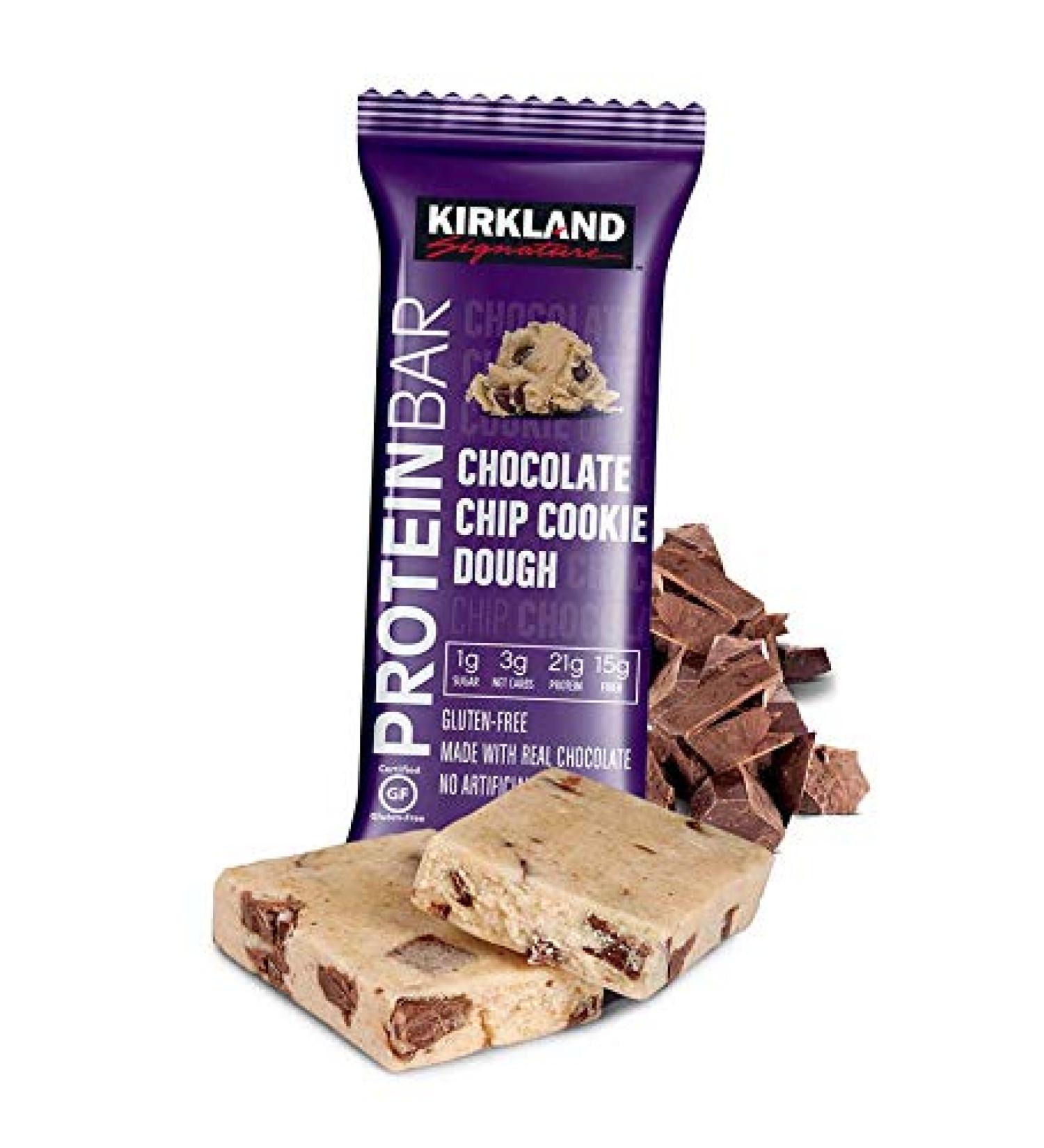 Bulk Pack Protein Bars (Kirkland Signature Chocolate Chip Cookie Dough 20-Pack) Chocolate Chip Cookie Dough 20 Count (Pack of 1) - Buy Online on GoSupps.com