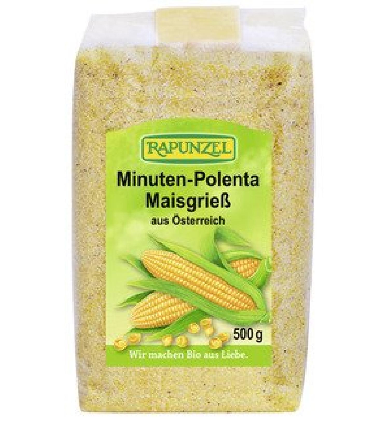 Rapunzel Organic Minute Polenta Corn Semolina Pack of 4 (4 x 500g) - ORGANIC