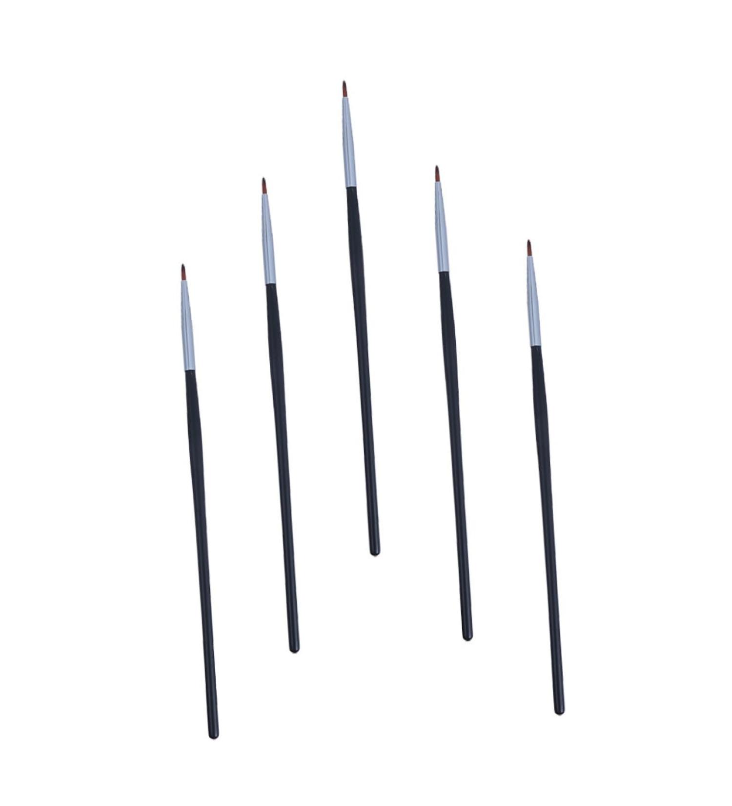 Ipetboom 5pcs Fine Eyeliner Brush Eyeshadow Applicators Eye Lipstick Brush Makeup Lipstick Applicator Face 14.50X0.40X0.40CM Black - Buy Online on GoSupps.com