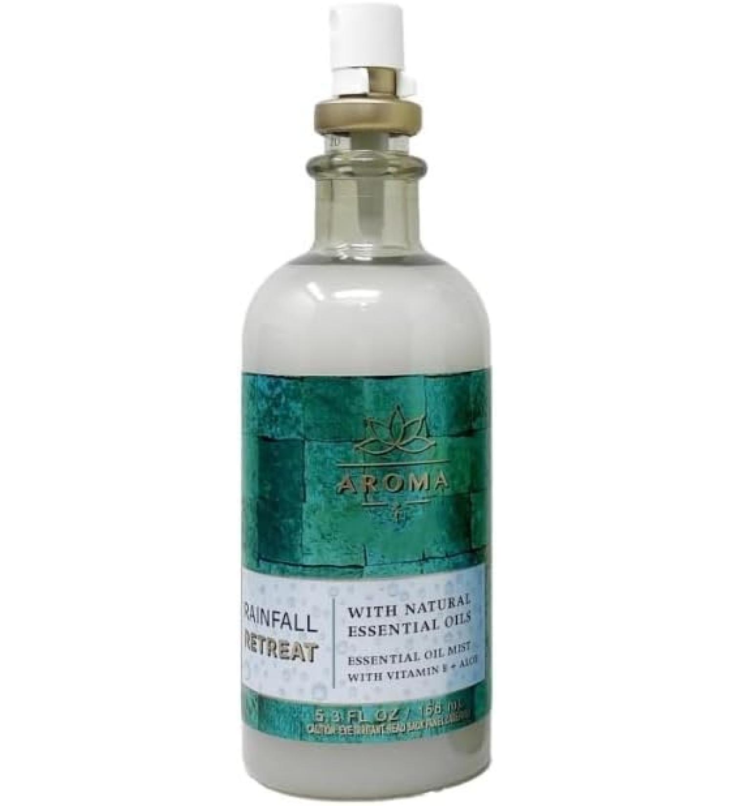 Bath and Body Aroma Rainfall Retreat Essential Oil Mist 5.3 fl oz / 156 mL Each Scent: Sandalwood Mint and Rosemary Essential Oil Pack of 1 - Buy Online on GoSupps.com