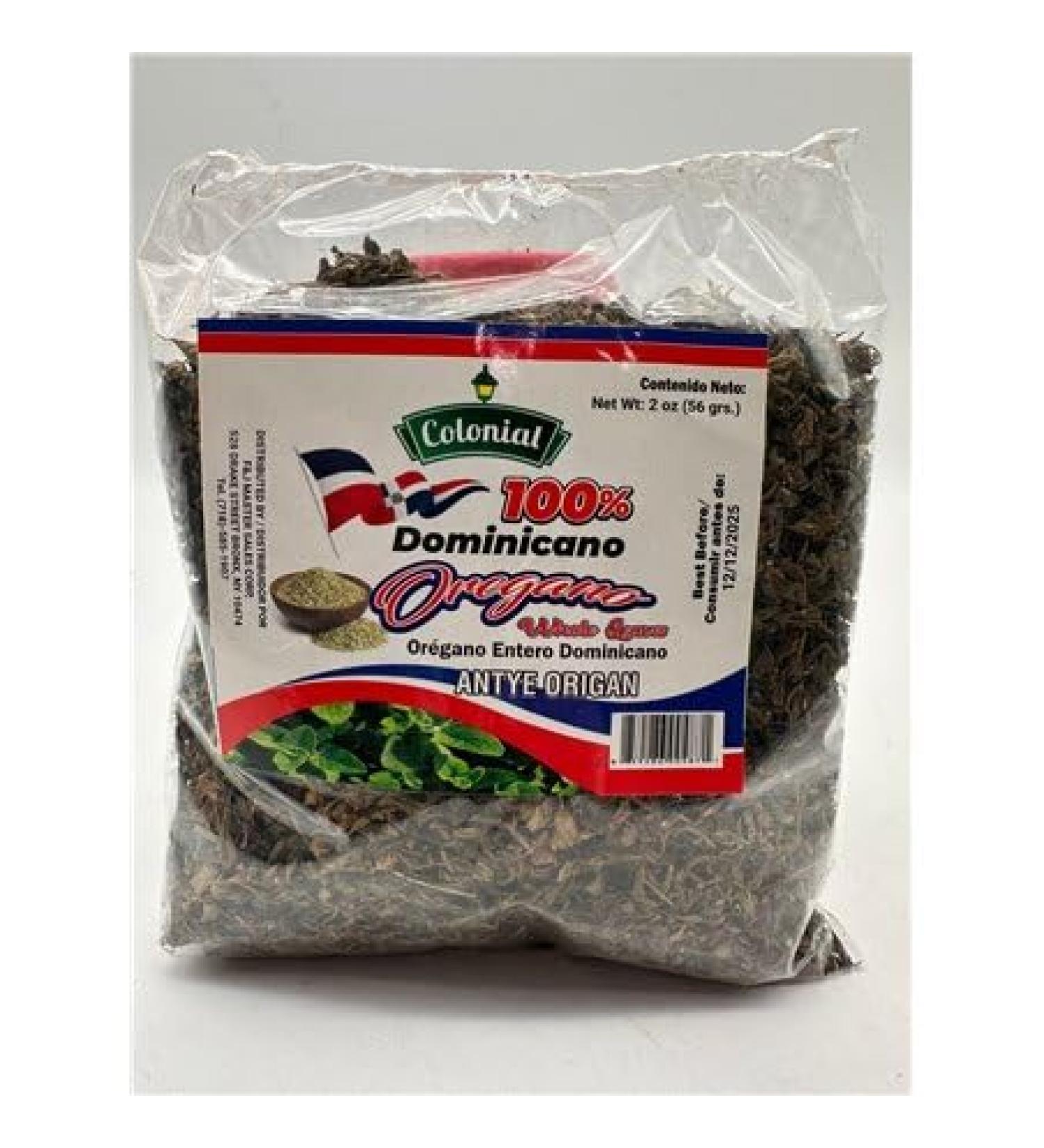 Dominican Oregano Colonial Whole Leaves 2oz bag - Pack of 1