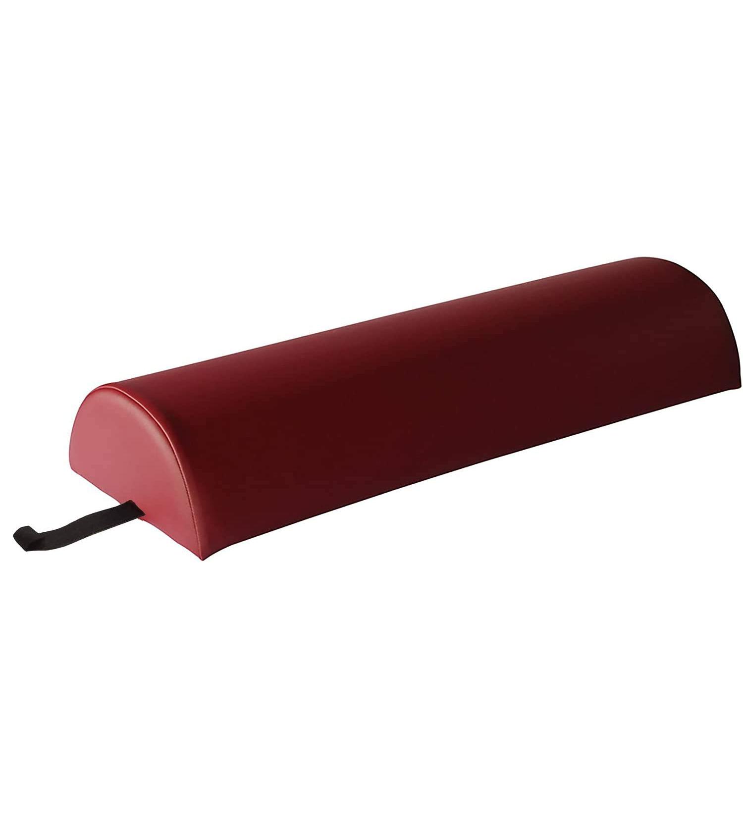Therapists Choice 9" X-Large Half Round Semi-round pillow Cushion Massage Bolster 9"x26" (Burgundy)
