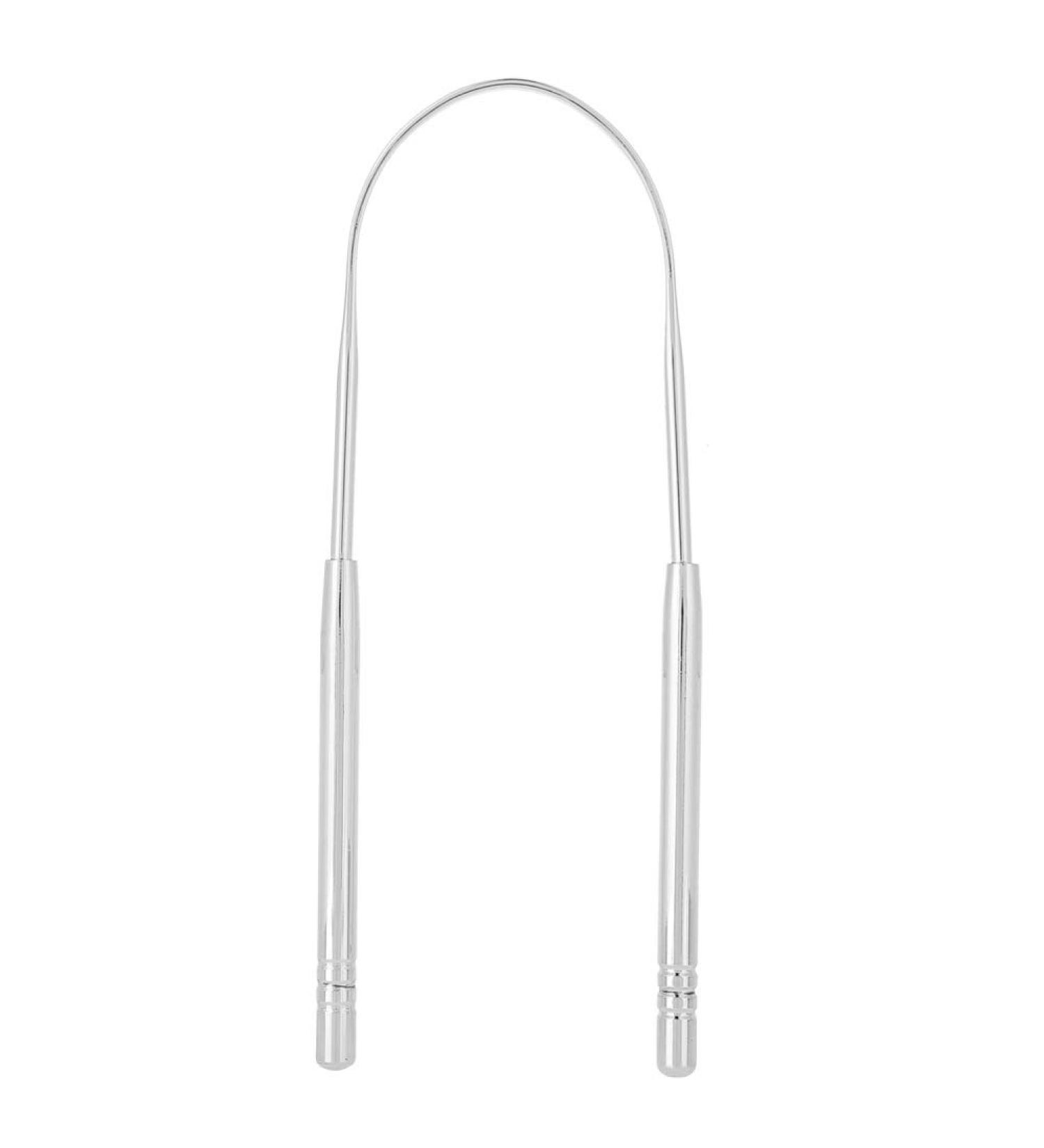 Folanda Stainless Steel Tongue Scraper - Effective Tongue Cleaner for Bad Breath | Reusable Oral Care Tool for Adults & Children - Buy Online on GoSupps.com