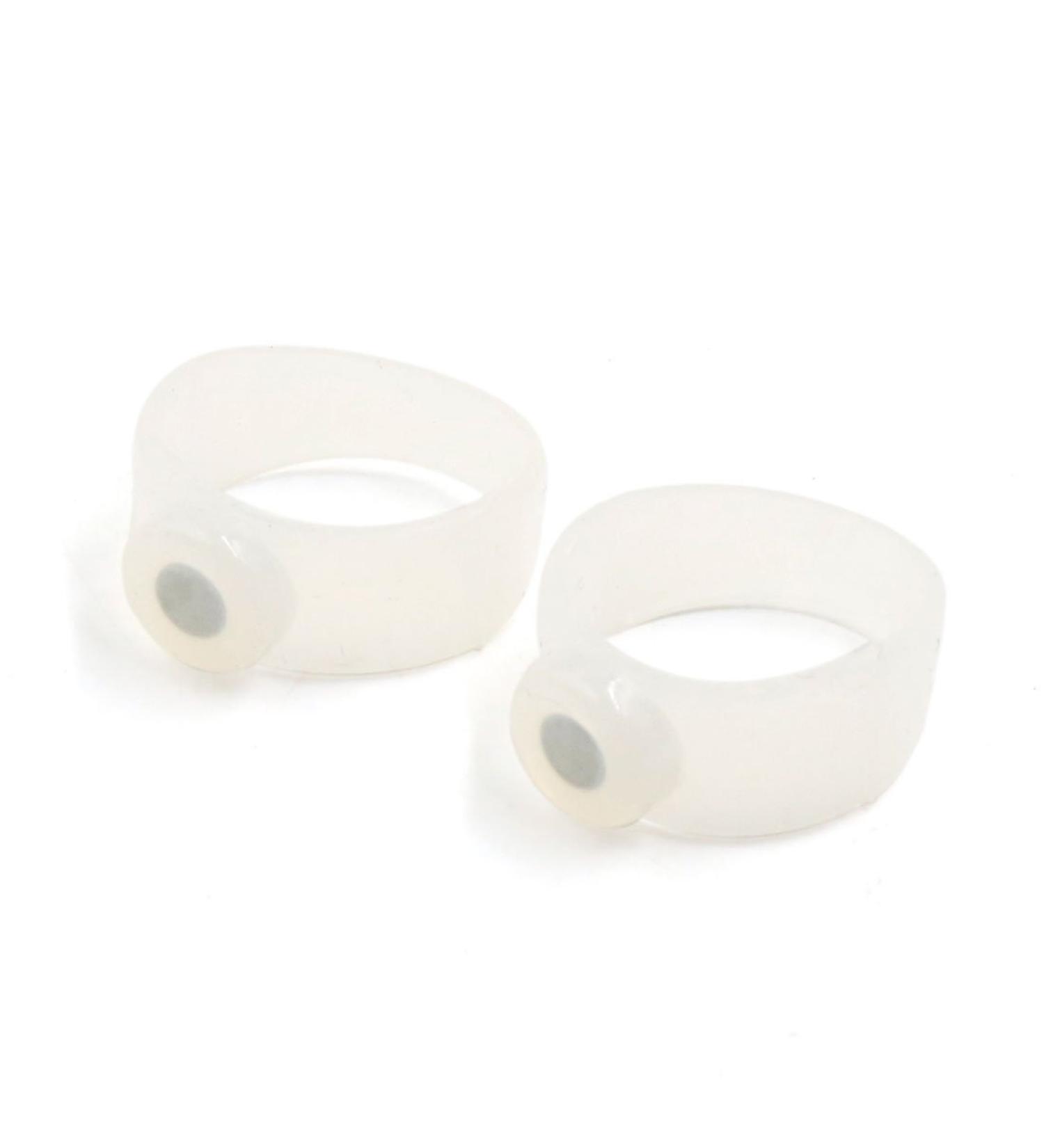 Ruilogod 2pcs Silicone Toe Straightener Corrector Hallux Valgus Brace Fatigue Relief Tool
