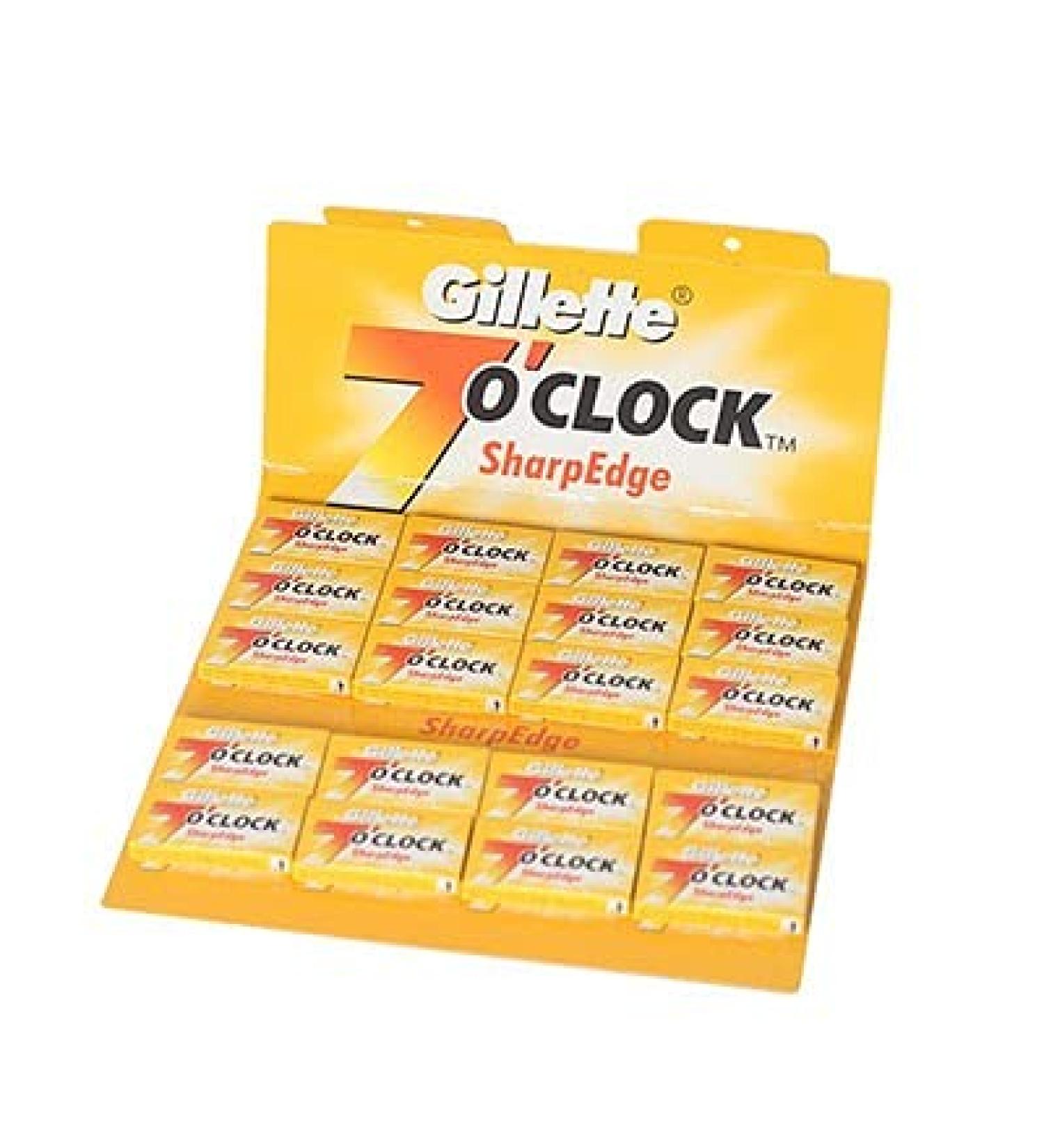 Gillette 7 O'clock SharpEdge Double Edge Blades (100 Blades)