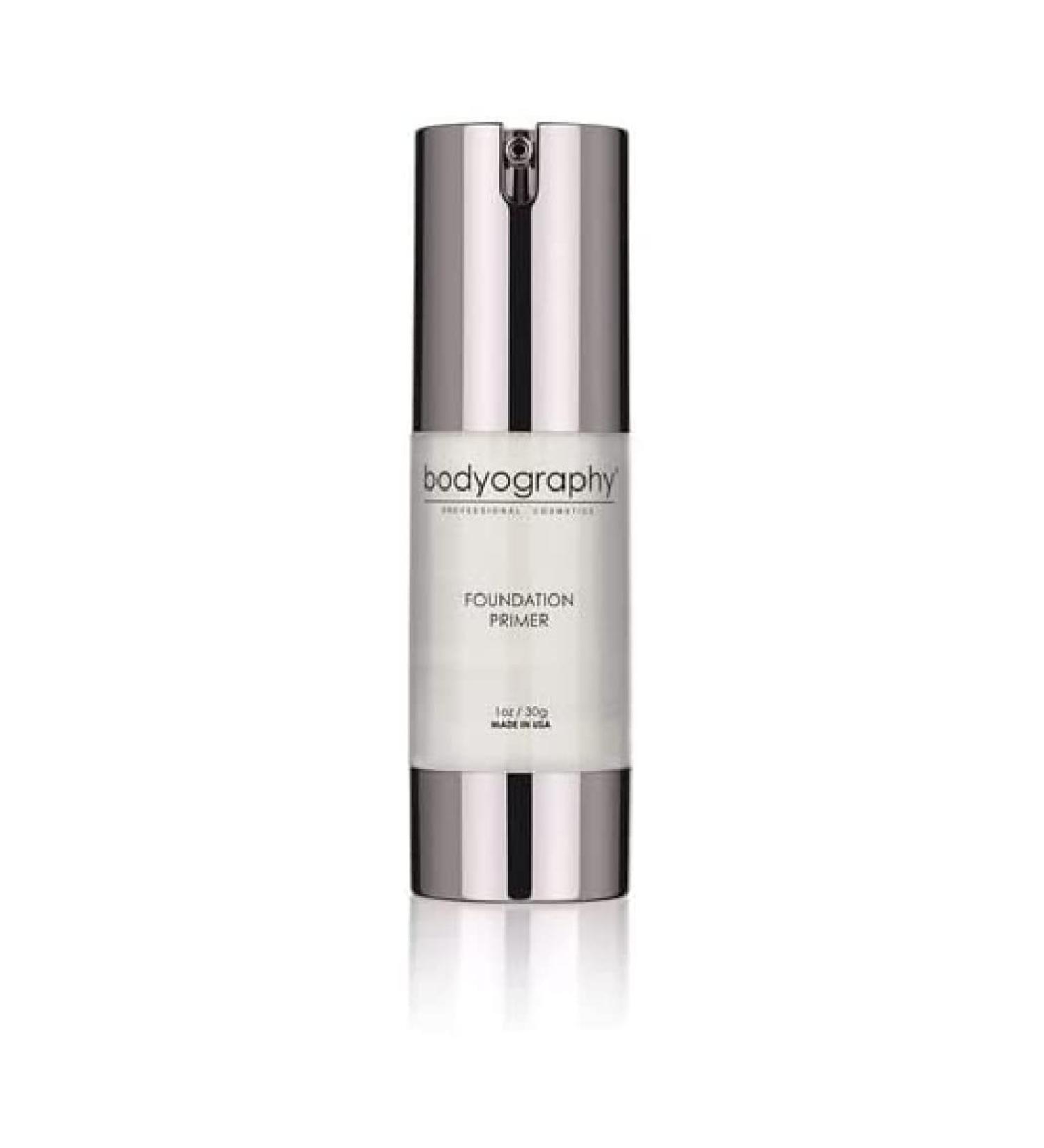 BODYOGRAPHY - Foundation Primer (Clear): Flawless Anti-Aging Salon Makeup Primer w/Vitamin E  A  Jojoba  Grapeseed Oil | Control Shine | Gluten-Free  Cruelty-Free  1 oz.