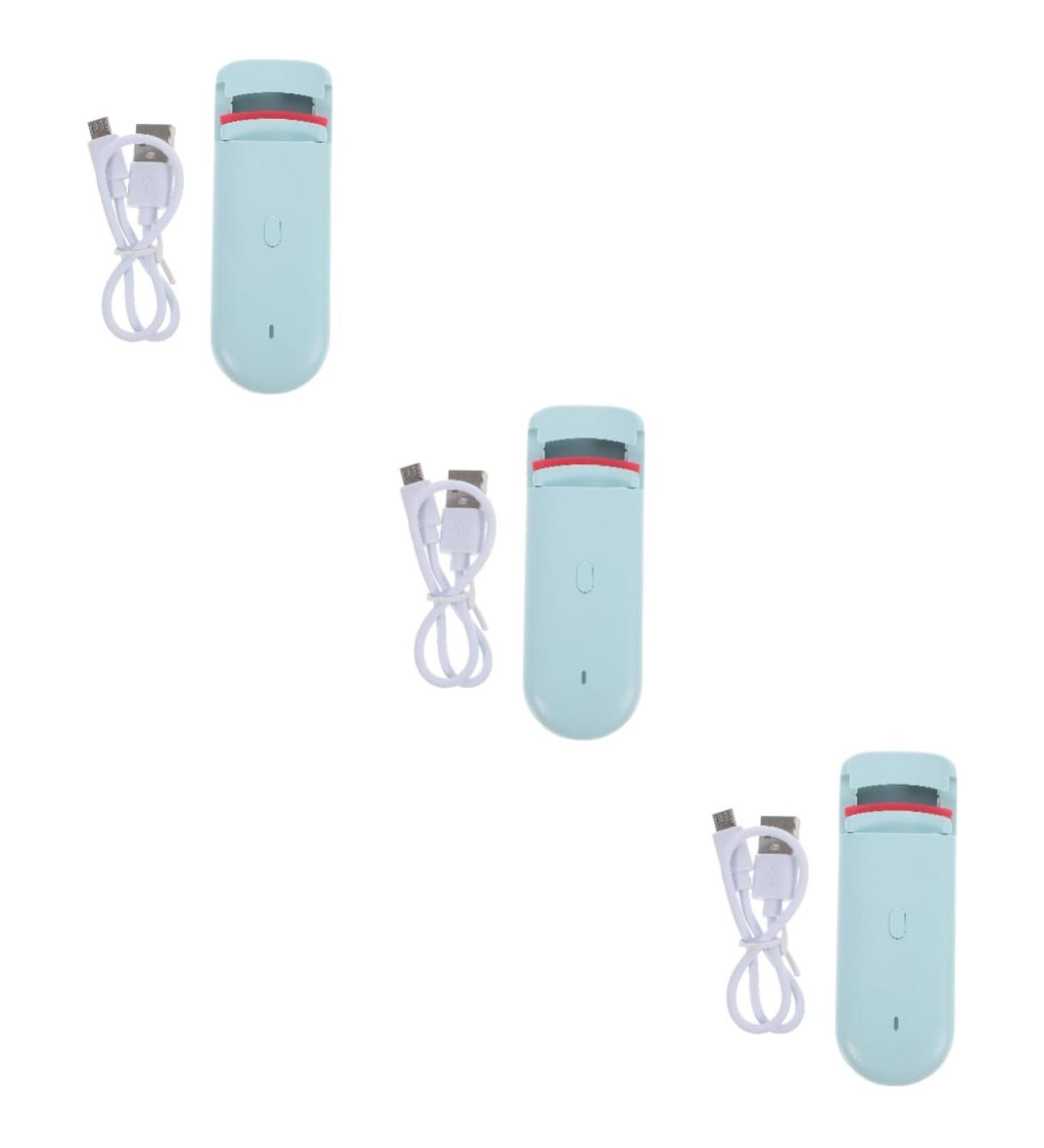 Beavorty Heated Eyelash Curler Set - 3pcs Portable USB Rechargeable Eyelash Curlers Mascara Brush & Accessories for Stunning Lashes - Buy Online on GoSupps.com