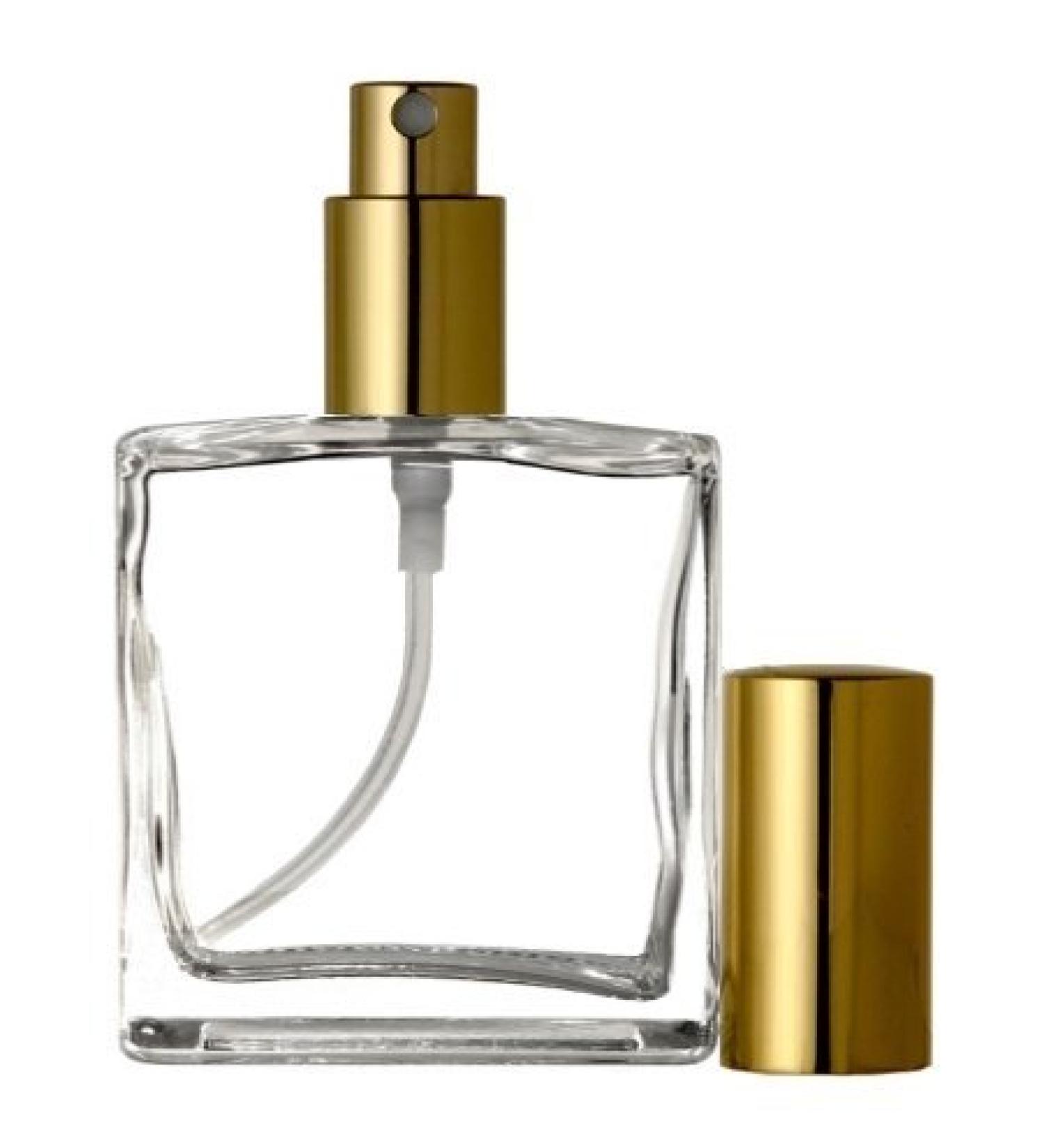 Riverrun Large Perfume Cologne Atomizer Empty Refillable Glass Bottle Gold Sprayer 3.4 oz 100ml (1 Bottle)