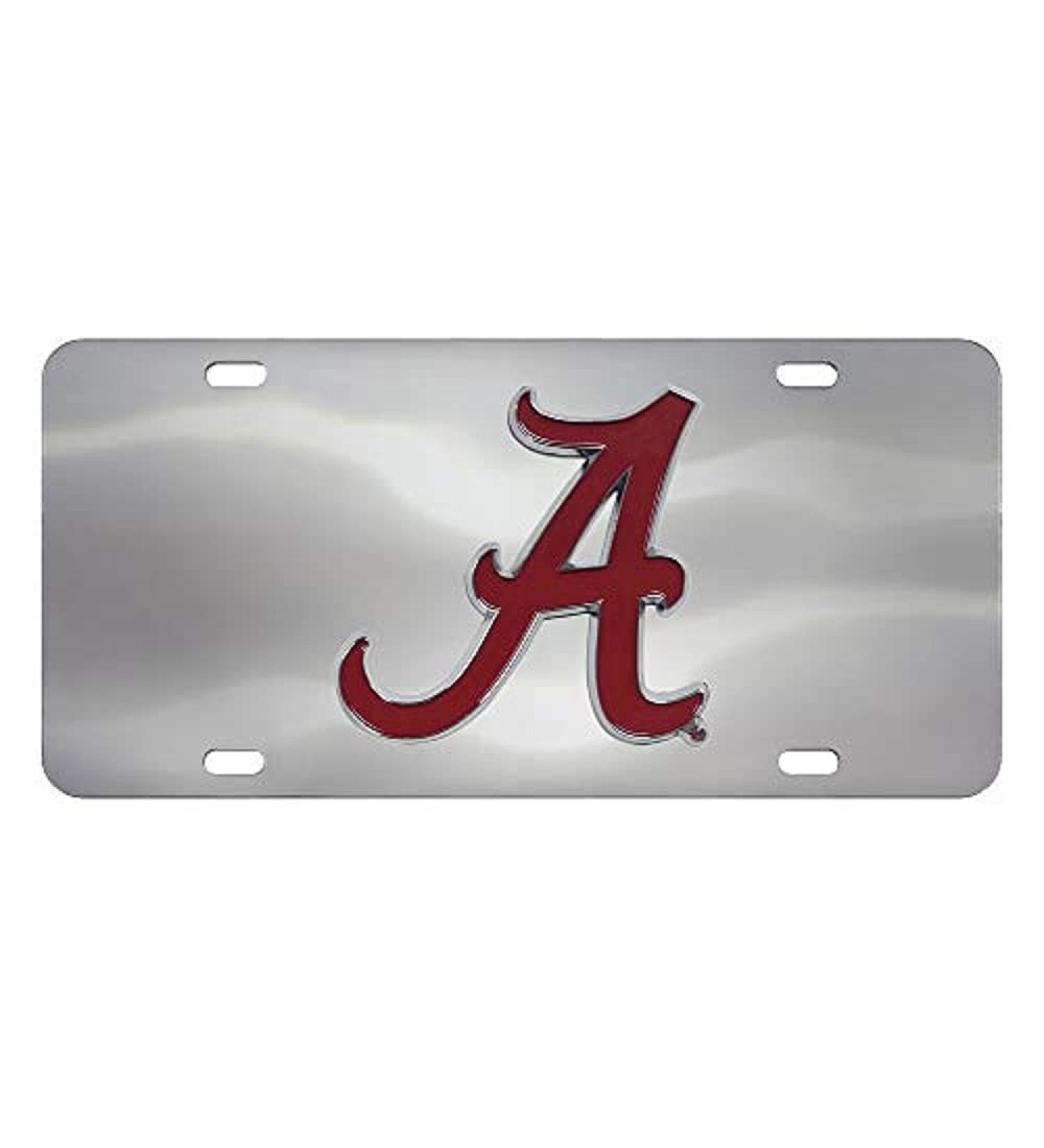 Sports Licensing Solutions Alabama Crimson Tide Logo Chrome License Plate