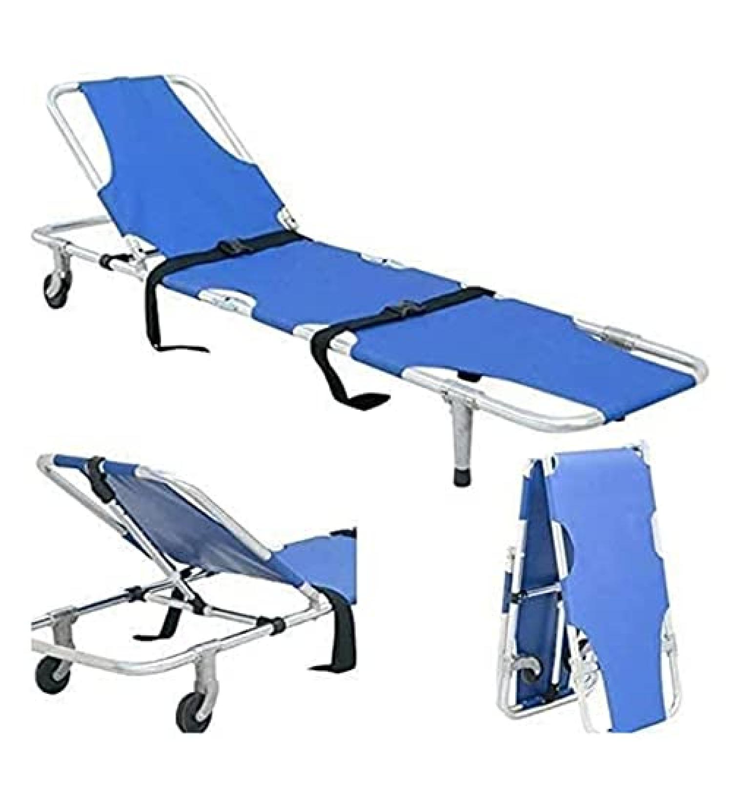 Foldable Portable First Aid Rescue Carrier - Medical Aluminum Transport with Wheels 350 lb Capacity - Buy Online on GoSupps.com