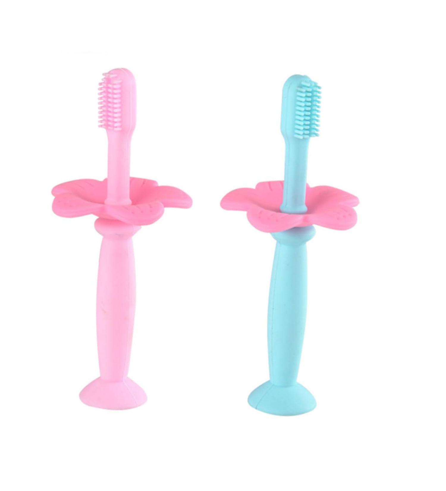 Goohochy Baby Training Toothbrush - All-Round Children's Oral Care - Pink (1 Pack) - Soft Bristles for Gentle Cleaning - Buy Online on GoSupps.com