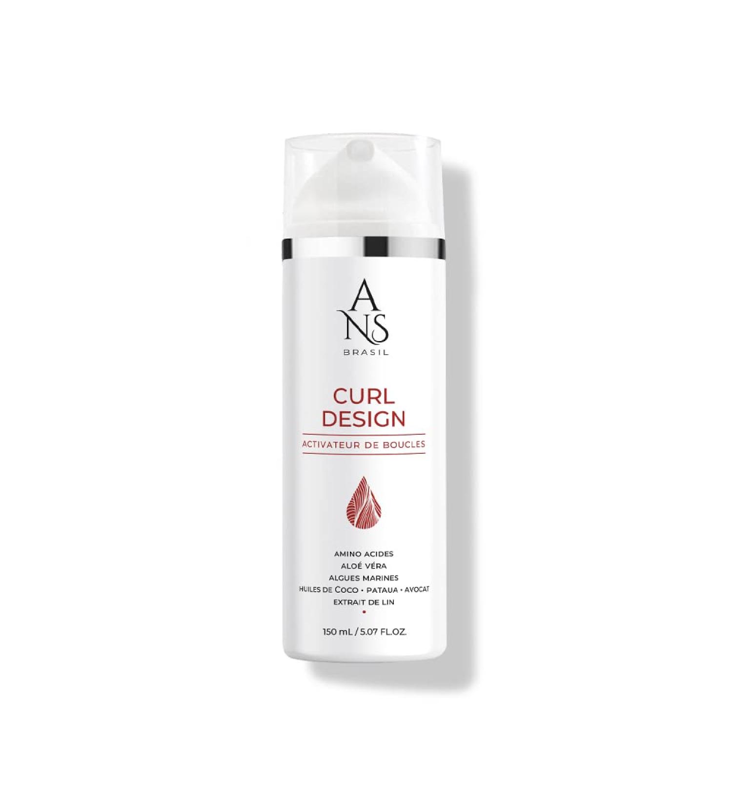 ANS Brasil CURL DESIGN Curl activating treatment for curly frizzy hair. No rinsing makes styling easier. 200ml