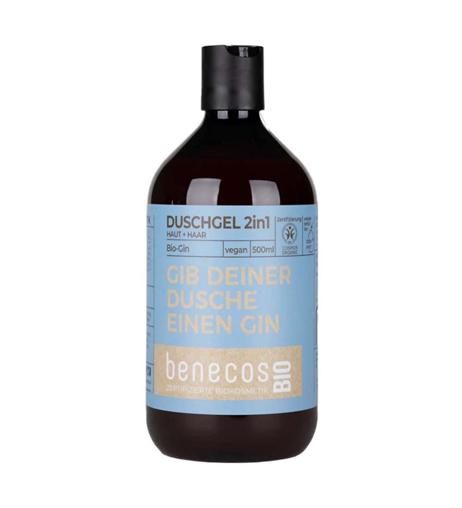 benecos BenecosBIO 2-in-1 Shower Gel with Organic Gin for Skin and Hair - Win Your Gin - Vegan - Recycled Plastic