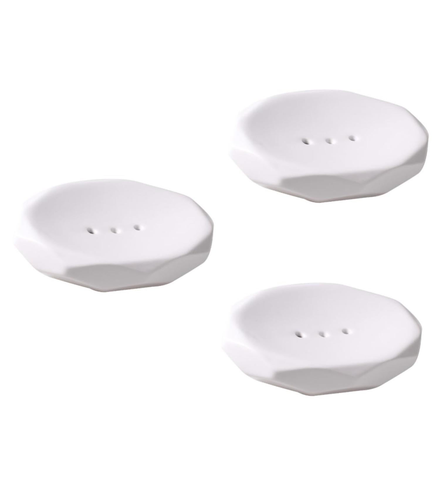Ciieeo 3 Pcs Soap Container Soap Dishes for Soap Bar Soap Holder Soap Dishes for Bar Soap Shower Soap Holder Soap Case for Bar Soap Shower Soap Dish Soap Dish for Shower White - Buy Online on GoSupps.com