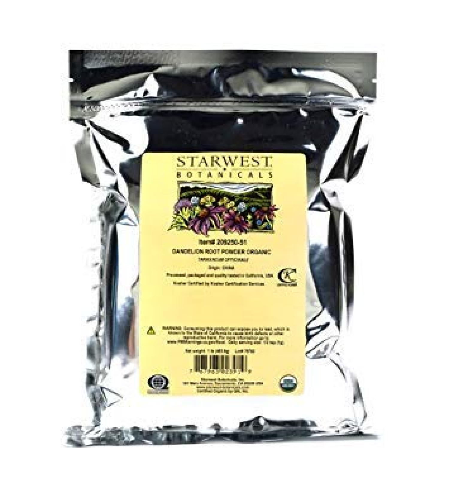Starwest Botanicals Organic Dandelion Root Powder 1 Pound