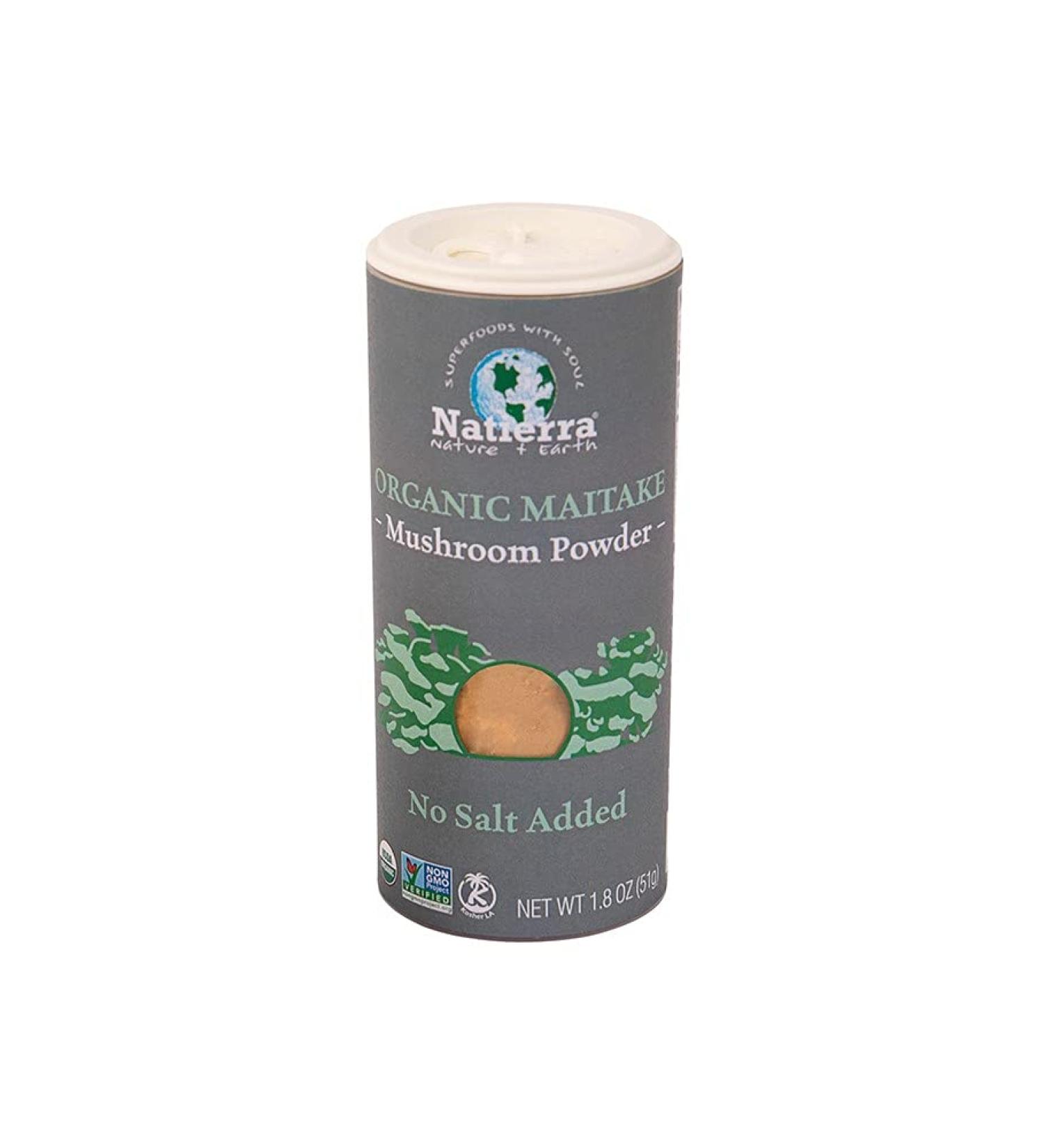 Natierra Organic Maitake Mushroom Powder 1.8 oz - Pure and High-Quality Superfood - Buy Online on GoSupps.com
