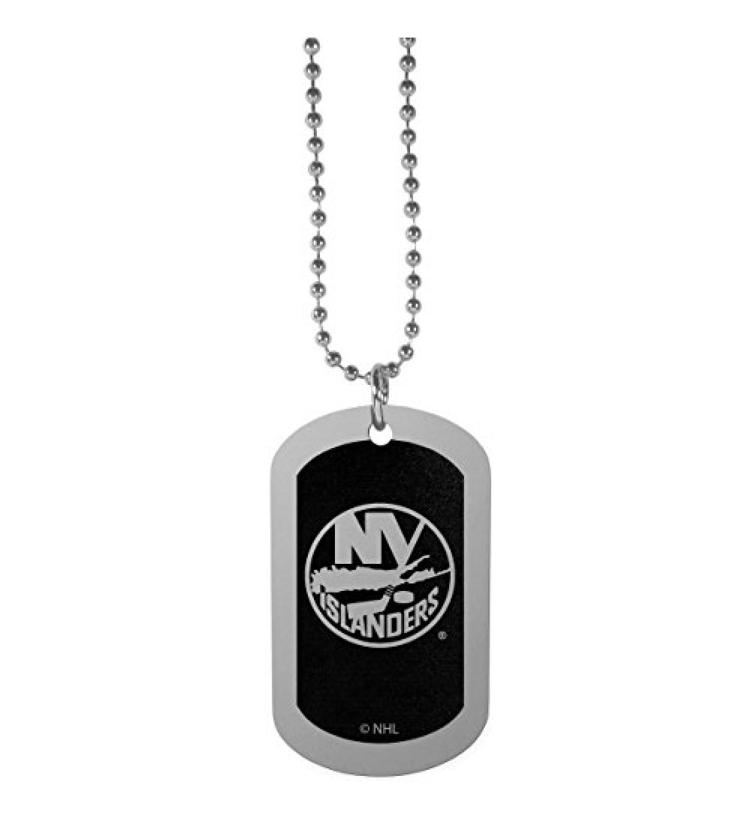 Siskiyou Sports NHL Unisex Chrome Tag Necklace New York Islanders 26 inch Black