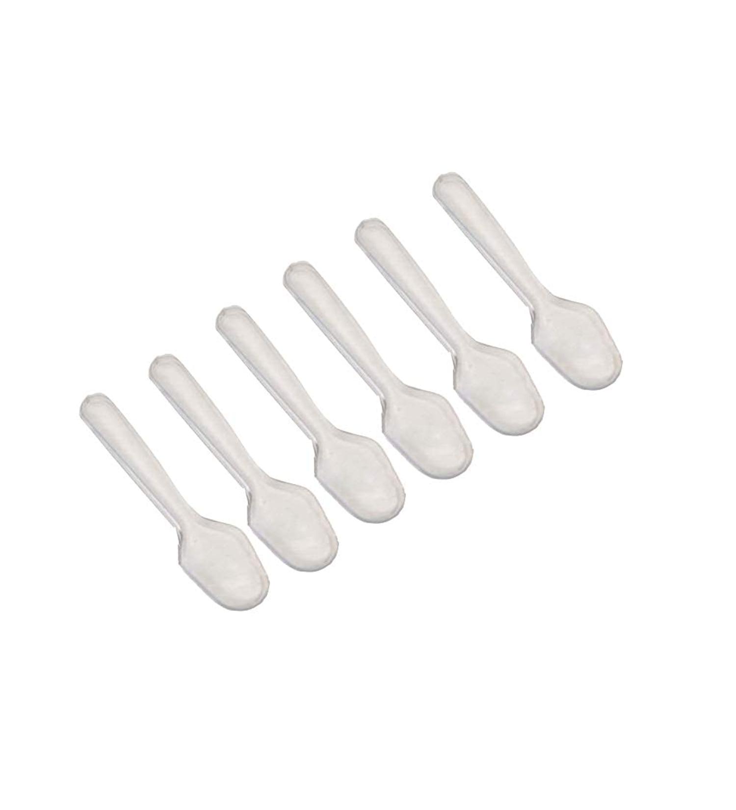 500 Pcs Disposable Clear Plastic Spoons Plastic Mini Ice Cream Spoons for Ice Cream and Dessert 7.5x2cm - Buy Online on GoSupps.com