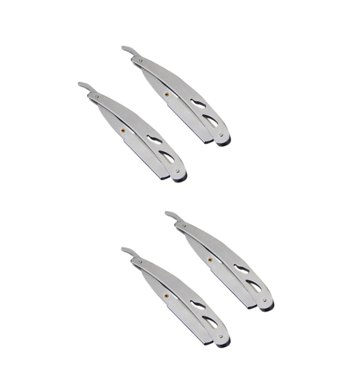 Magiclulu Vintage Shaver Holder Set - 4 Stainless Steel Razor Stands for Manual Razor & Hairy Knife - Perfect for Grooming & Bathroom D cor - Buy Online on GoSupps.com