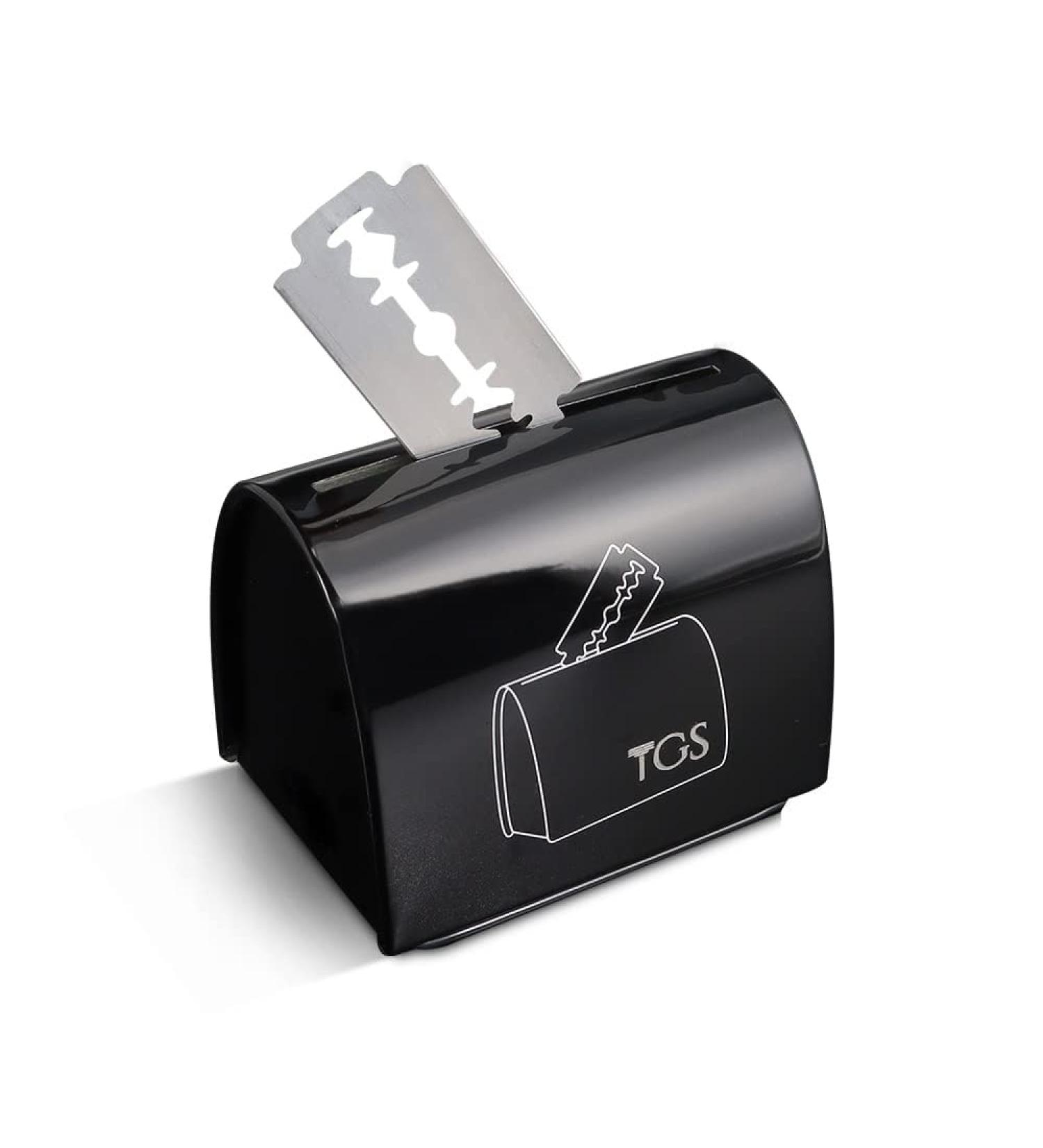 Shop The Grooming Society Razor Blade Retention Bank - Safety Razor Blade Storage Suitcase & De-Blade Letter Box for Used Shaving Blades - Black | International Shipping - Buy Online on GoSupps.com