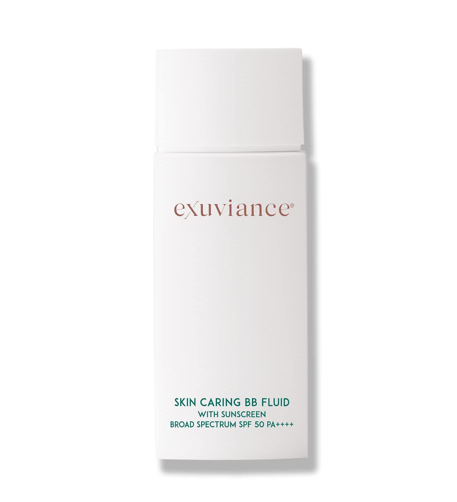 EXUVIANCE Skin Caring BB Fluid SPF 50 with Vitamin E & Green Tea - Tinted Finish, Fragrance-Free - 1.7 oz - Buy Online on GoSupps.com