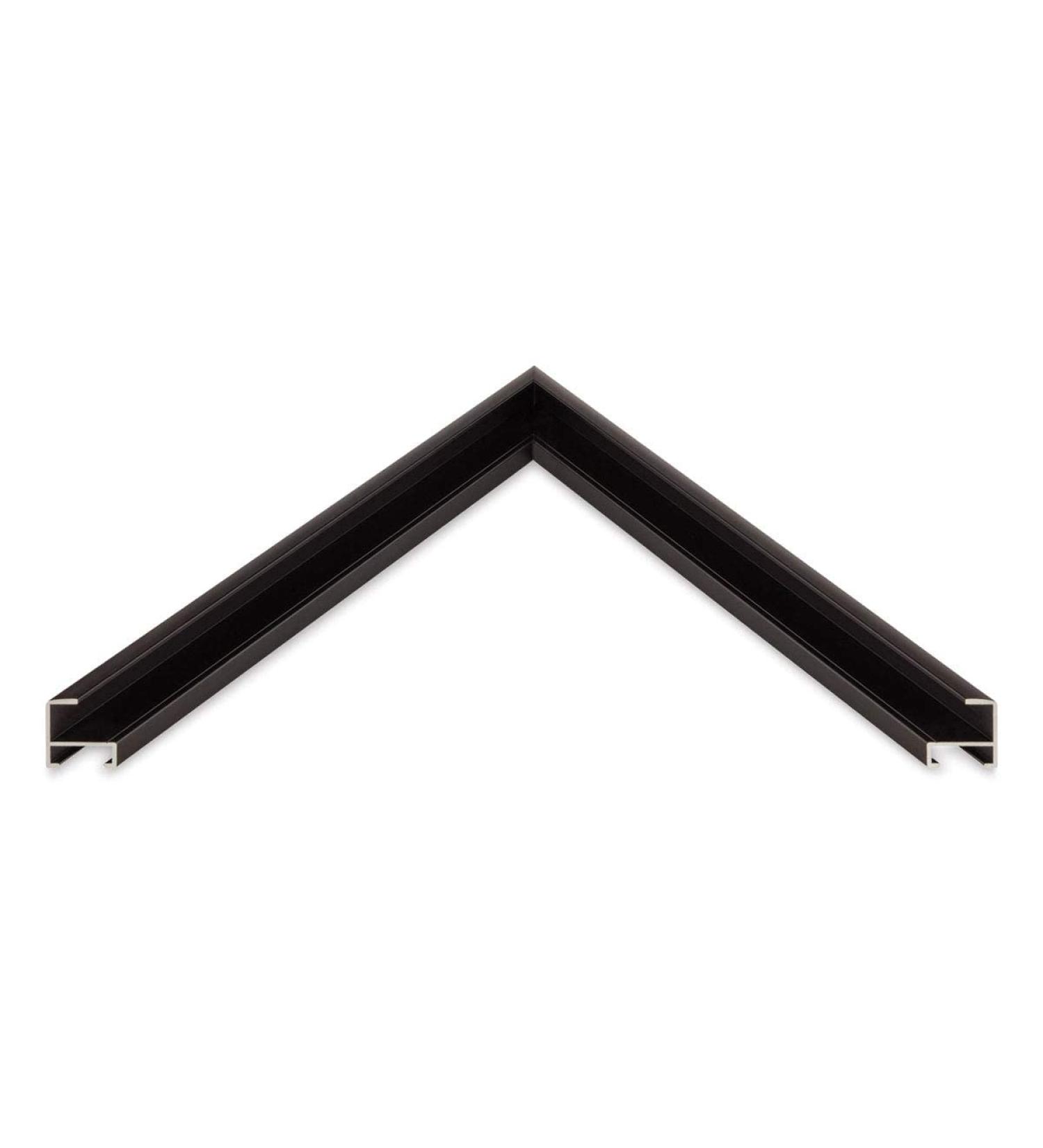 Nielsen Bainbridge Undici Profile 11 Do-It-Yourself Aluminum Metal Frame Section Kit w/ 2 Moulding Pieces Plus Hardware for Artwork, Photos and Posters, 11 Inch, Matte Black