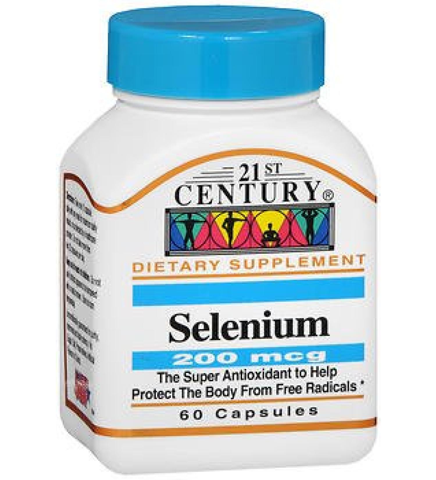 21st Century Selenium 200 mcg Capsules - 60 ct Pack of 6