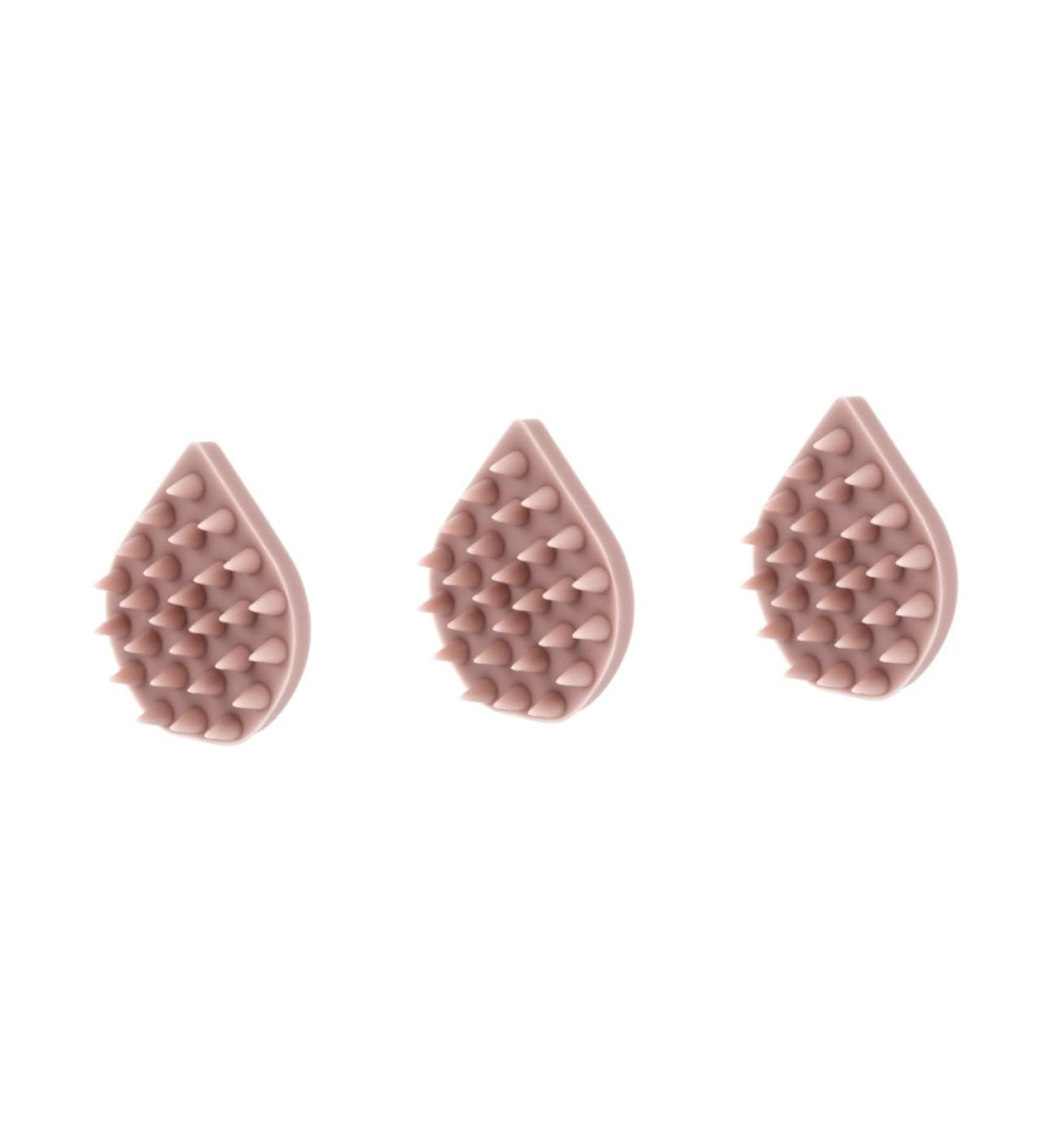 Beavorty 3 Pcs Bathing Brush Set | Portable Hairbrush & Scalp Massager | Shampoo Peeling & Hair Care Comb | Bathroom Cleaning Tools - Pink - Buy Online on GoSupps.com