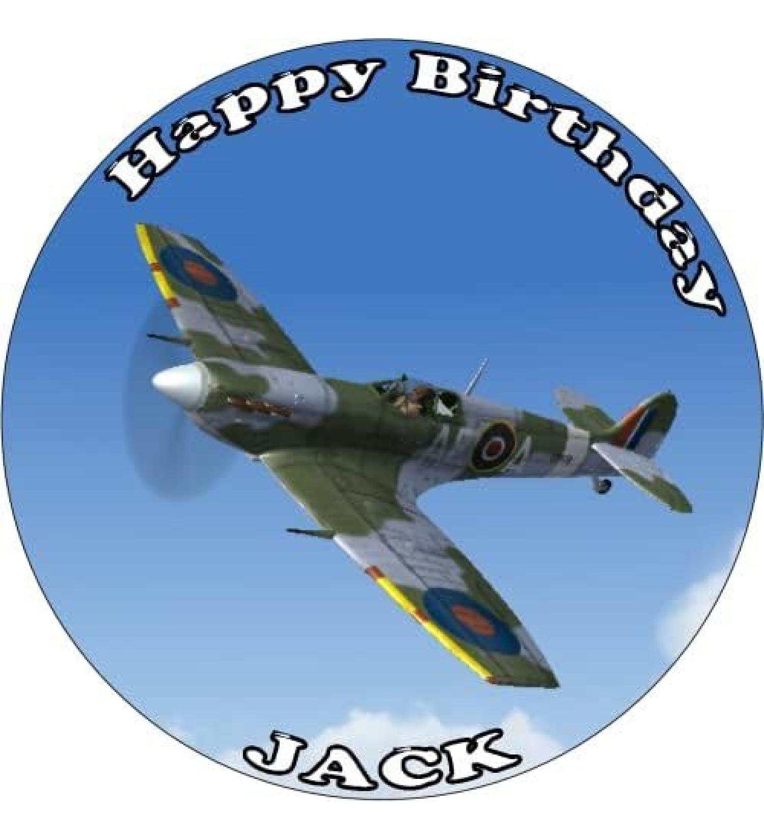 SPITFIRE RAF 7.5 PREMIUM Edible ICING Cake Topper D2