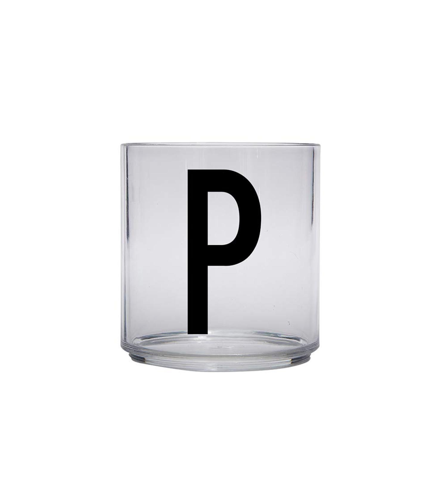 Design Letters Tritan Dinnerware Cups for Kids A-Z 6 Oz| Kids Glass Designed in Denmark for Baby Feeding | Toddler Cup for Drinking | Unbreakable Tableware for Baby|Stackable Tumbler Cup BPA/BPS Free