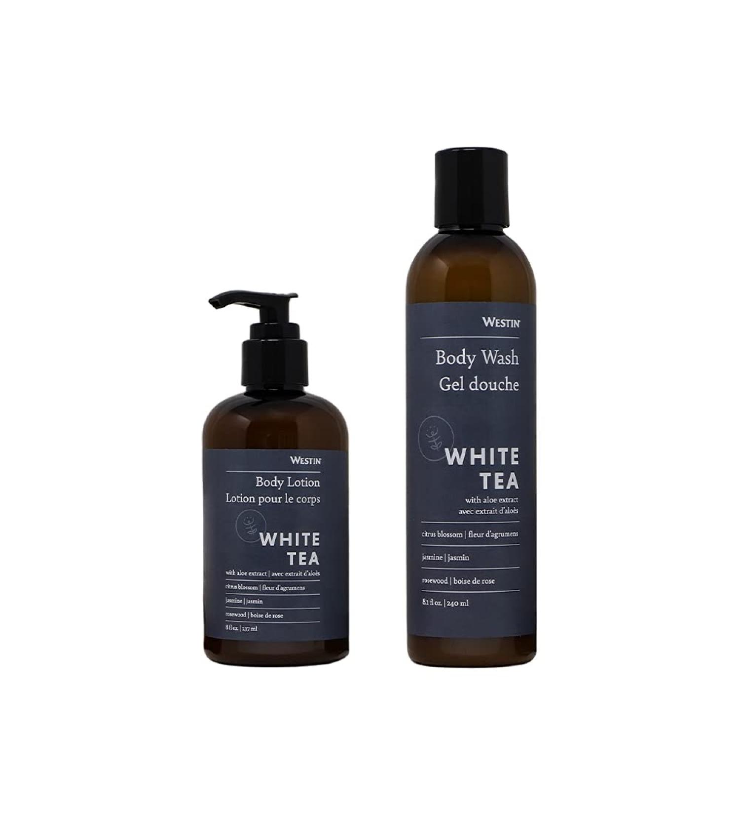 Westin White Tea Aloe Body Wash & Lotion Set - Nourishing Amenity Set - Hydrating Wash & Replenishing Lotion - Exclusive Scent - 8oz (Pack of 2) - Buy Online on GoSupps.com