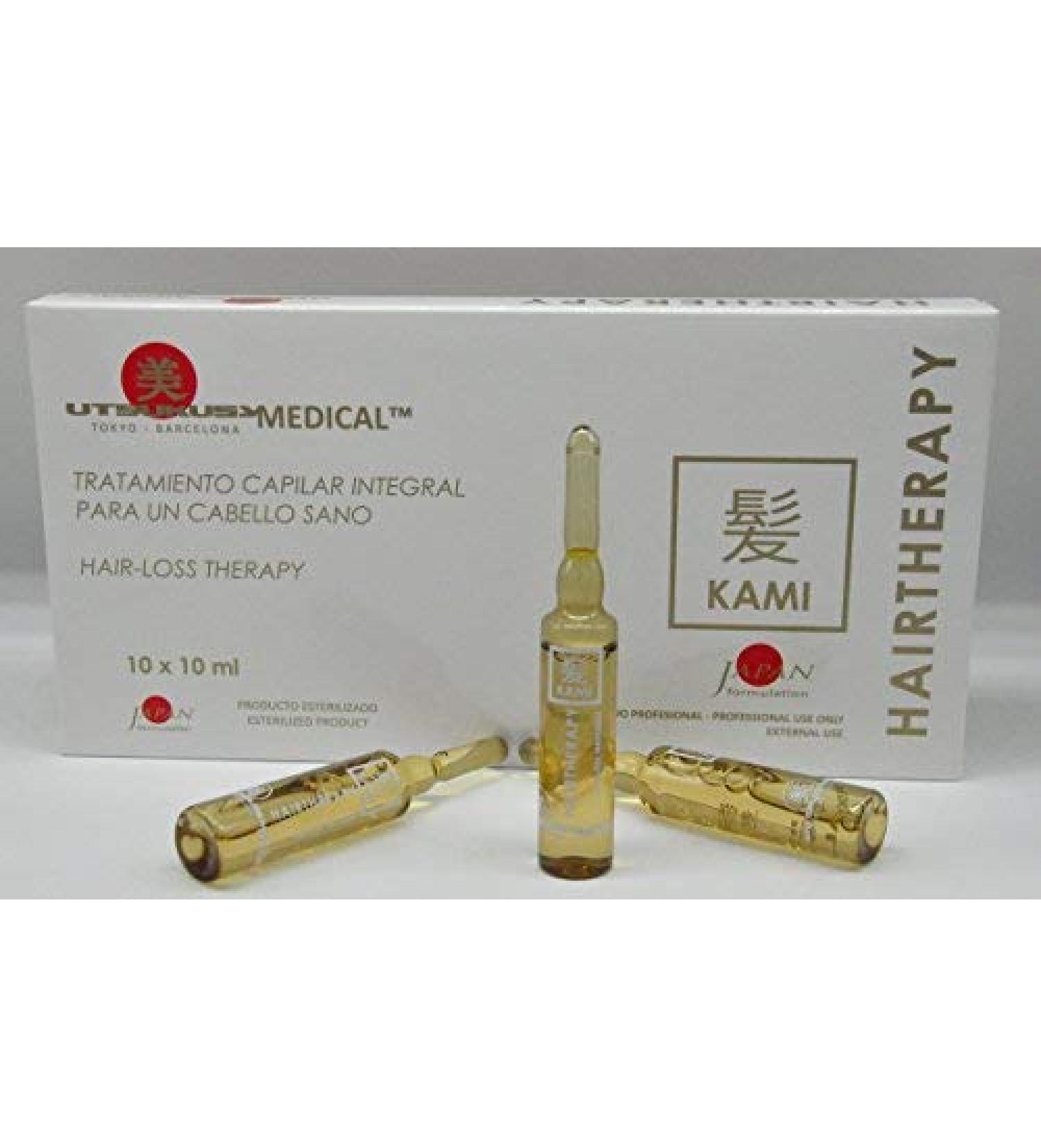 Kami - hair growth/scalp therapy - professional sterile microneedling serum for Dermapen or Dermaroller - stops hair loss and hair growth stimulates - 10 active ingredient ampoules A 10 ml