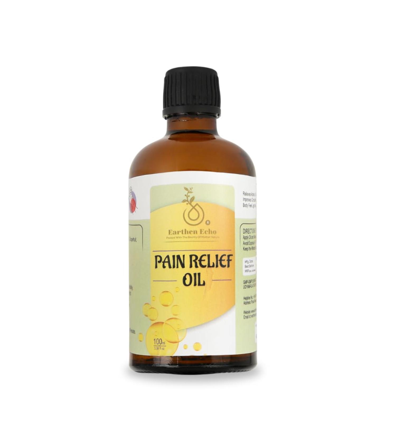 Pain Relief Oil | Natural Remedy for Muscle & Joint Pain | Aromatherapeutic Massage Oil | Improves Blood Circulation | Herbal Pain Killer | 100 ml - Buy Online on GoSupps.com
