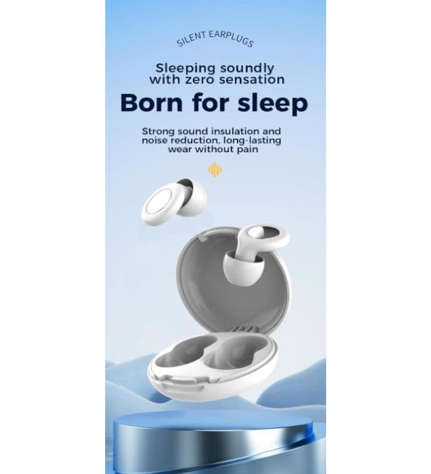 Birbaska 2 Ear Plugs for Sleeping Noise Cancelling Snoring Work and Travel with Carrying Case to 27-48 db Noise Reduction - Buy Online on GoSupps.com