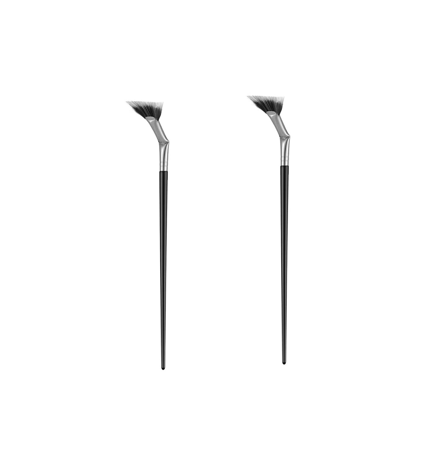 TEONEI Fan Mascara Brushes - 2Pcs (Bent) | Eyelash, Eyebrow, and Eye Shadow Makeup Tools - Buy Online on GoSupps.com