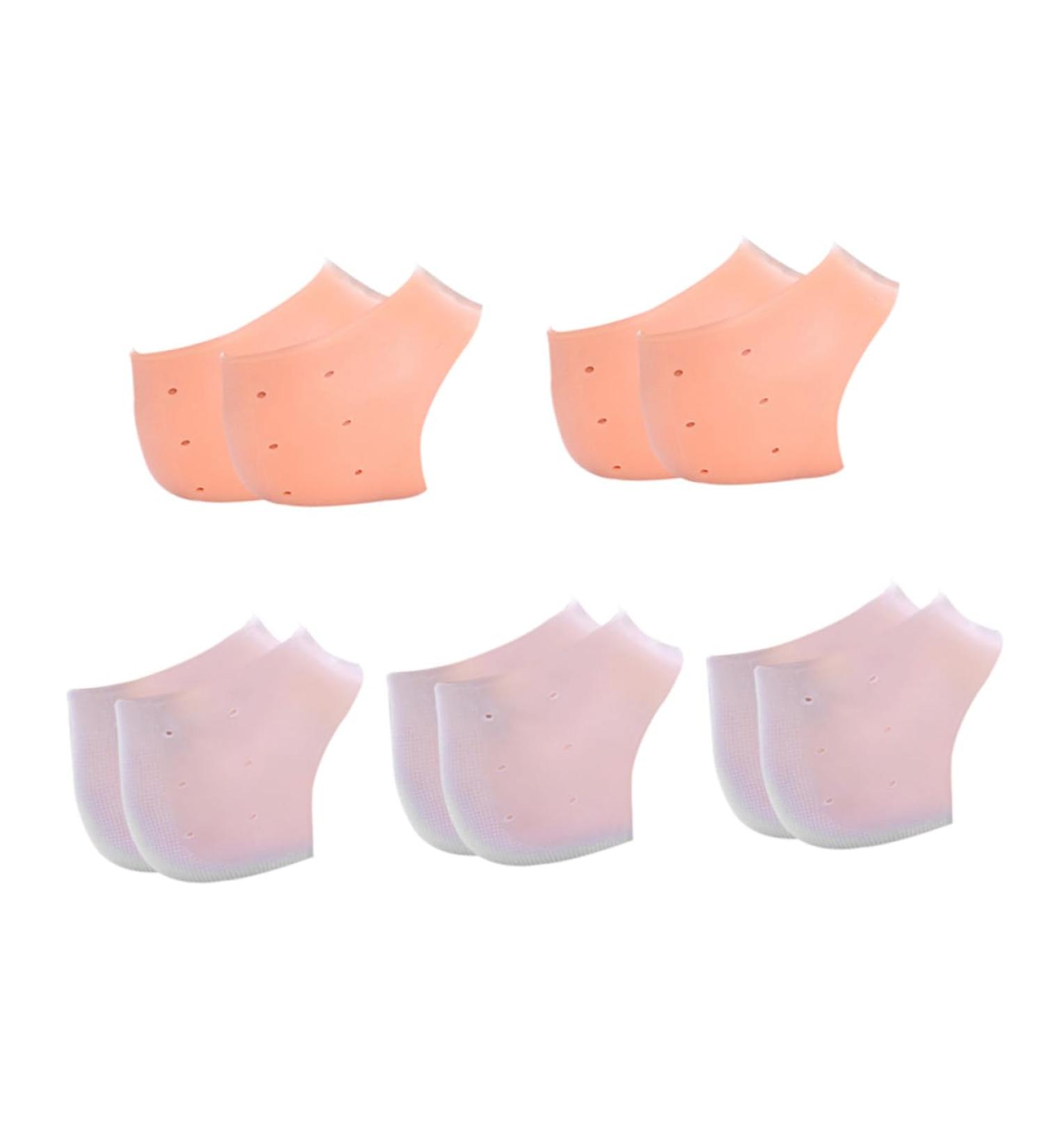 FRCOLOR 5 Pairs of Pedicure Heel Tear Spa Socks Heel Socks Foot Socks for Dry Feet Socks with Heel Pad Heel Sleeve Socks with Open Heel Socks with Heel Tear Silicone Cover - Buy Online on GoSupps.com
