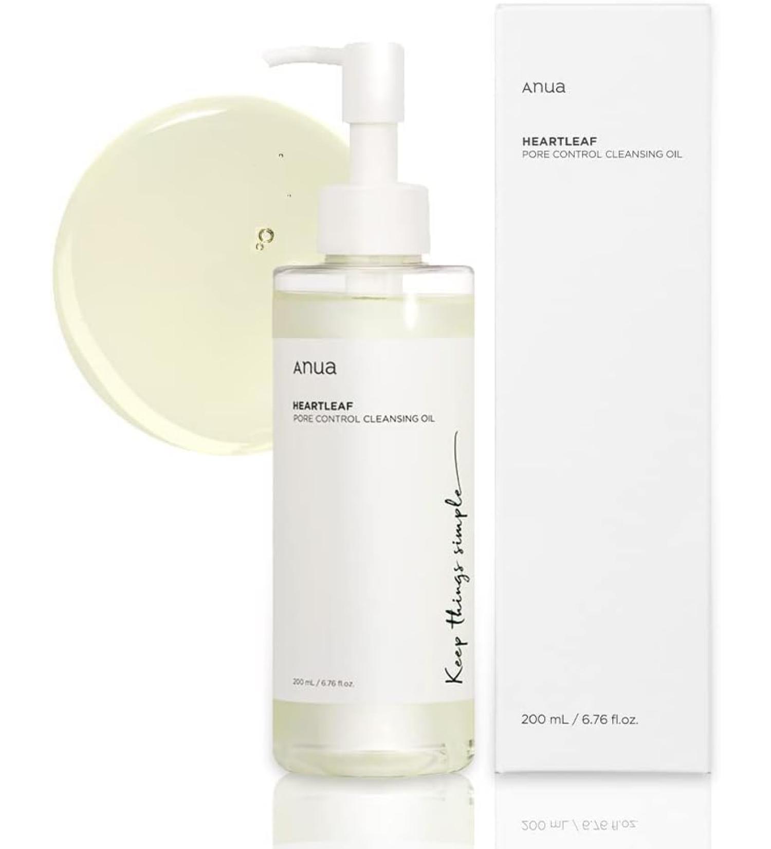 Anua Heartleaf Pore Control Cleansing Oil Korean Skin care Cleanser Calming Skin Refreshing Daily Makeup Blackheads Removal (200ml) 6.76fl oz Heartleaf 200 ml (Pack of 1) - Buy Online on GoSupps.com