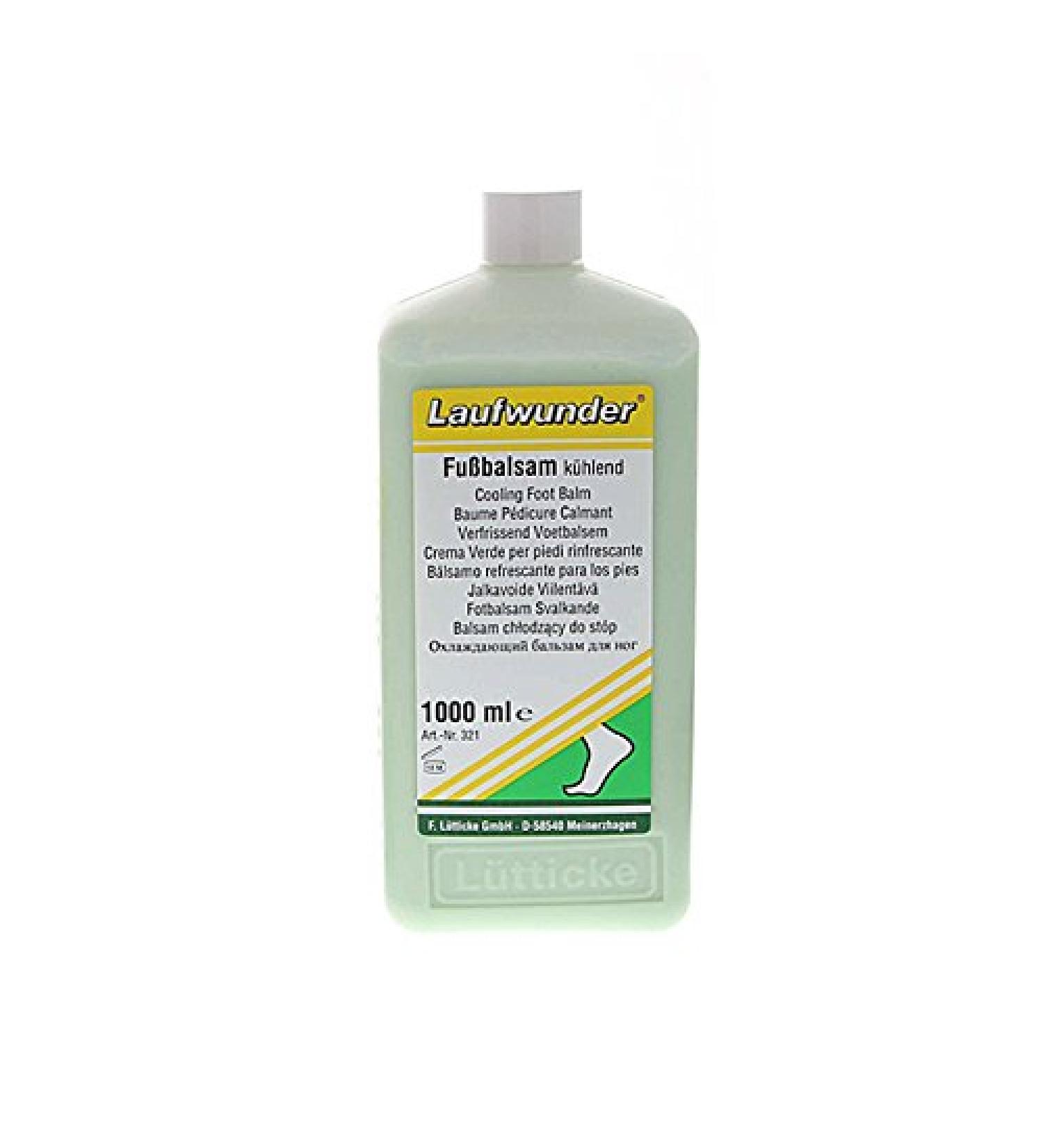 Laufwunder Foot Balm - Cooling & Nourishing Deodorant Cream with Menthol & Camphor | 1000 ml | Shop Internationally - Buy Online on GoSupps.com
