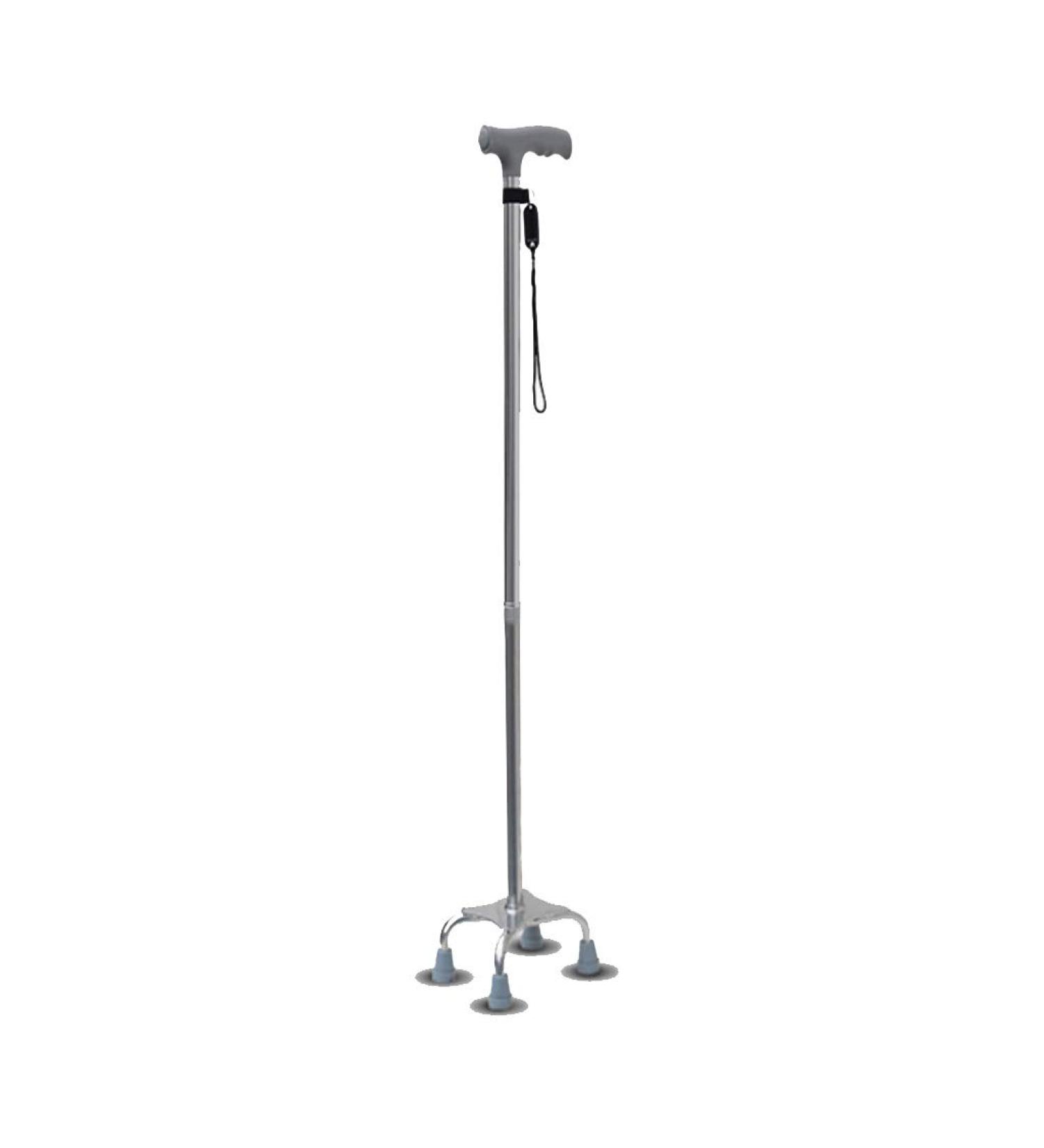 TelescopicNonSlipCrutchesCaneElderlyCrutchesAluminumAlloyWalkerMultifunctionalWalkerBigFour-leggedWalkingStickT-handleLightedWalkingStick10-speedExpansionSilverElderlySupplies Needed - Buy Online on GoSupps.com