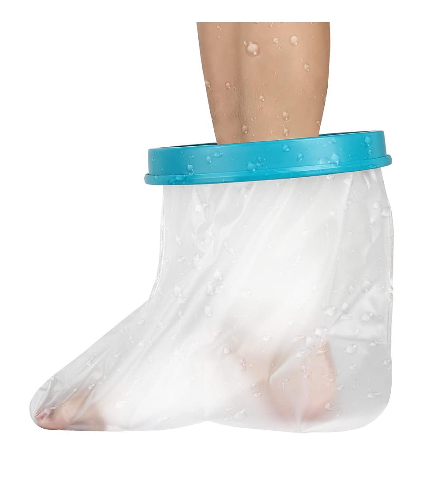 Waterproof Foot Cast Wound Cover Protector - Watertight Bag for Shower & Bath - Reusable Upgrade - Buy Online on GoSupps.com