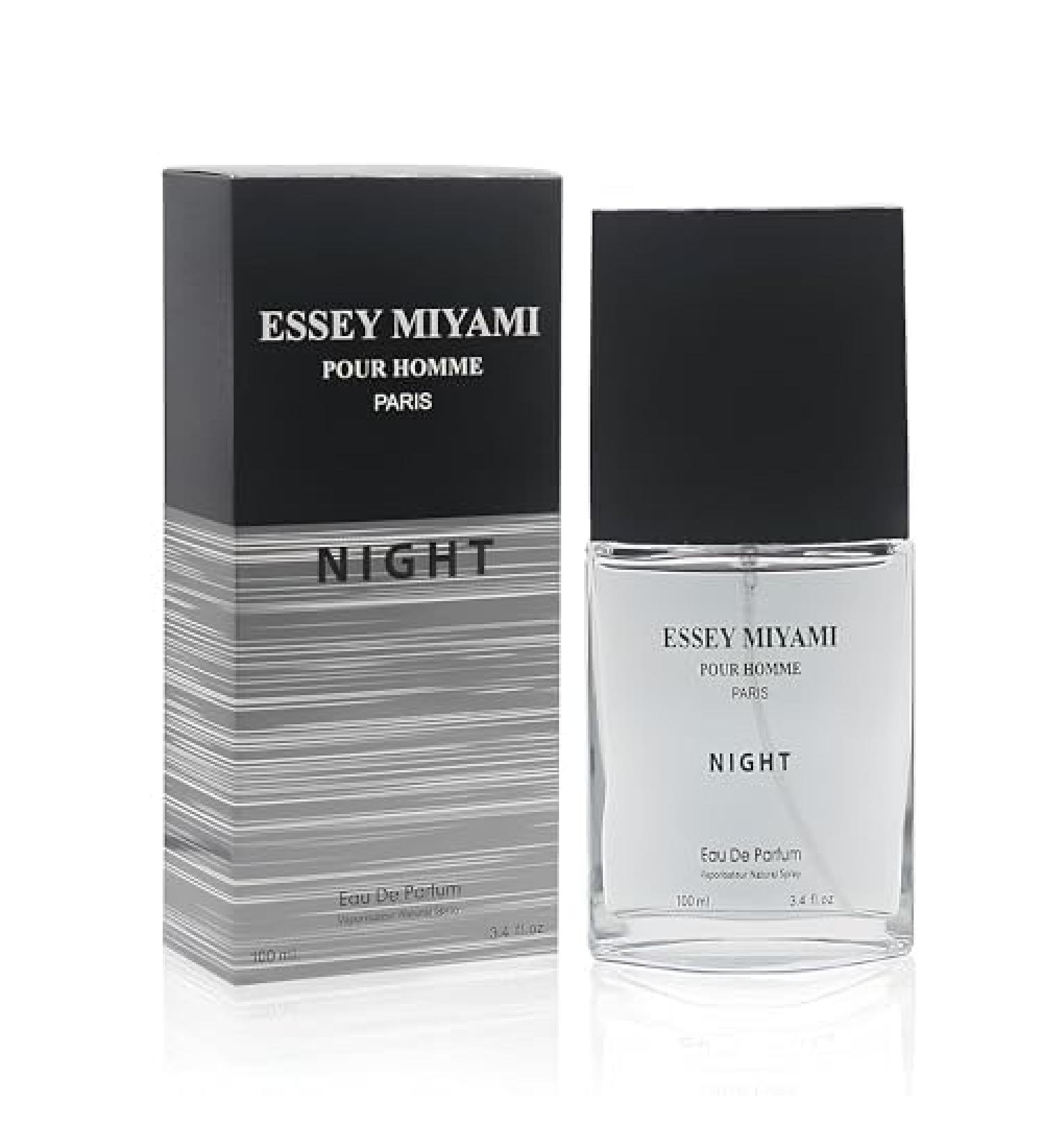 Essey Miyami Night Cologne for Men/Eau de Parfum Natural Spray 3.4 Fl Oz Perfume for Men Suitable for All Skin Type Men Fragrance Daily Used