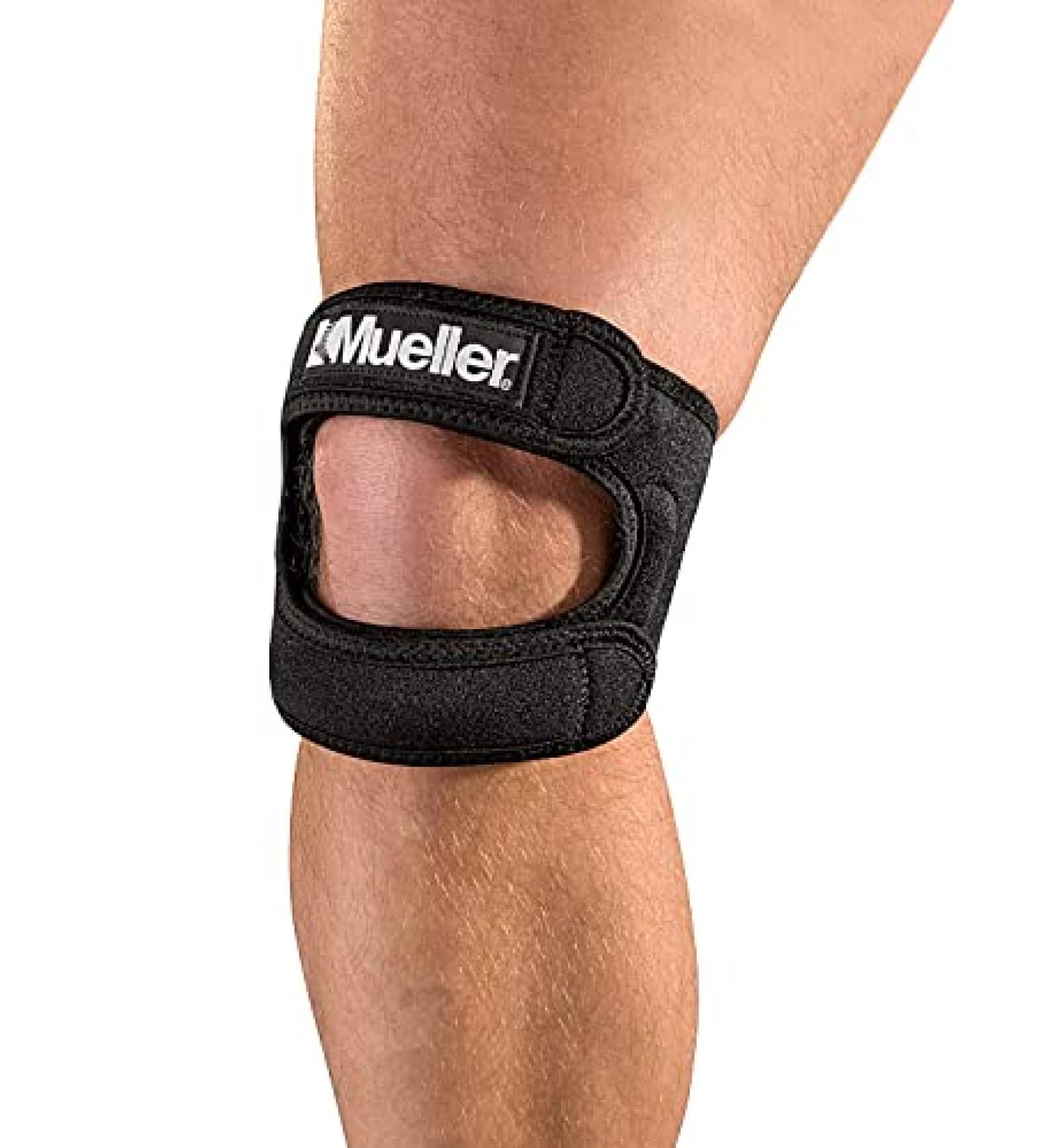 Mueller Adjustable Max Knee Strap - Patella Tendon Support for Men and Women, Black, One Size - Buy Online on GoSupps.com