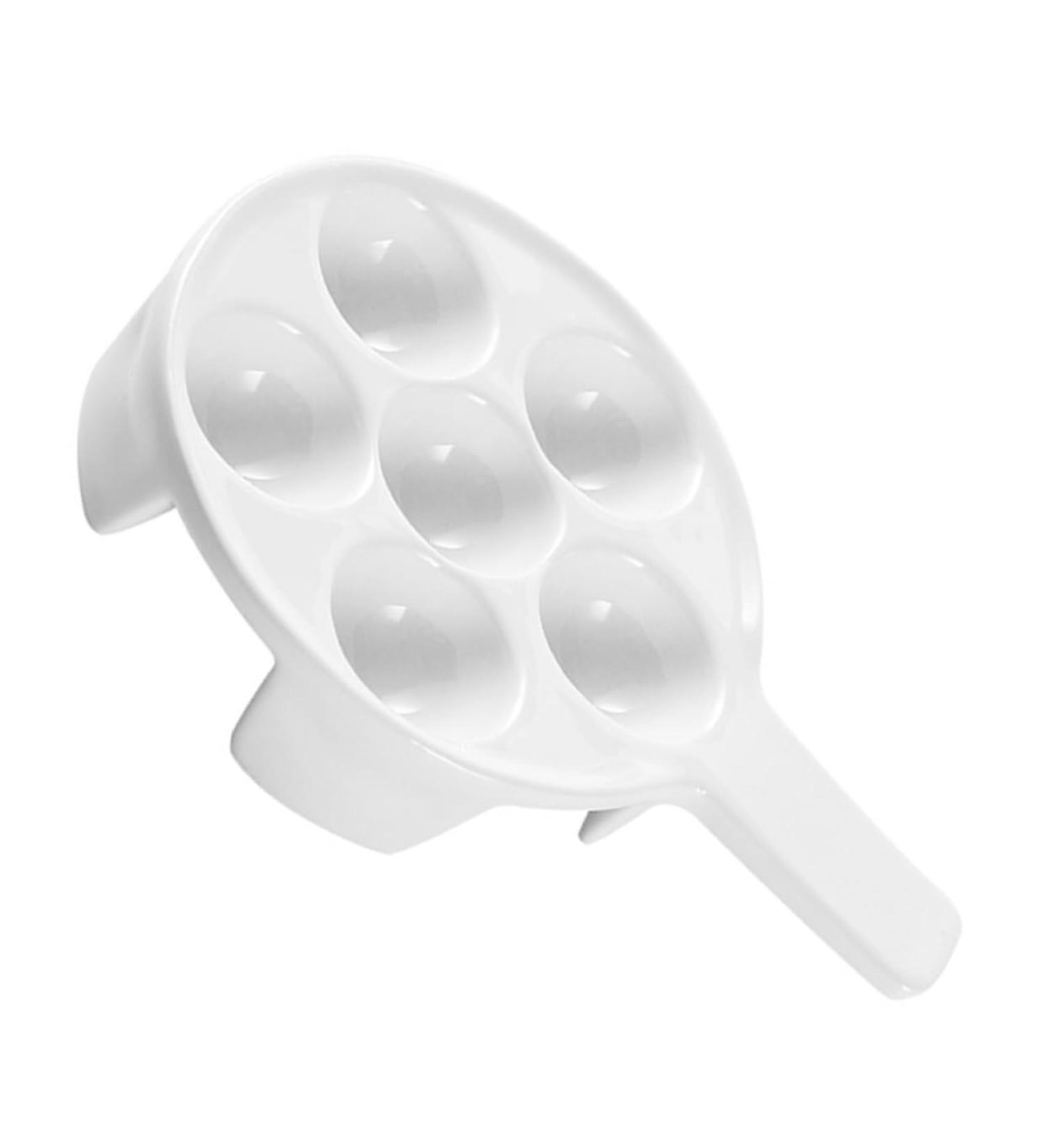 Mikinona 1pc Baked Snails Escargot Dish for Kitchen Server Dish Tableware Plate Escargot Cooking Mushroom Snail Dish Snail Bakeware Escargot Baking Ceramics Food Server Disk White 17X2.9CM White - Buy Online on GoSupps.com