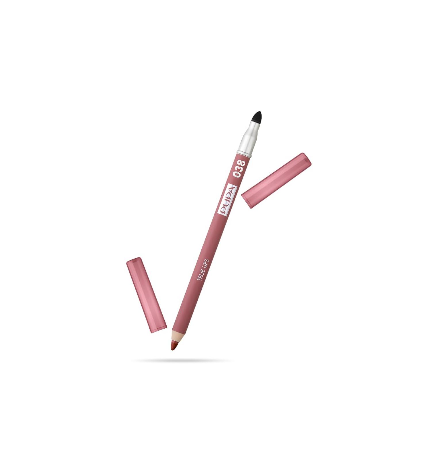 Pupa Milano True Lips Blendable Lip Liner - Dual-Ended Matte Formula in 038 Rose Nude - Hydrating High Pigment Smudge Proof - Paraben Free - International Shipping - Buy Online on GoSupps.com